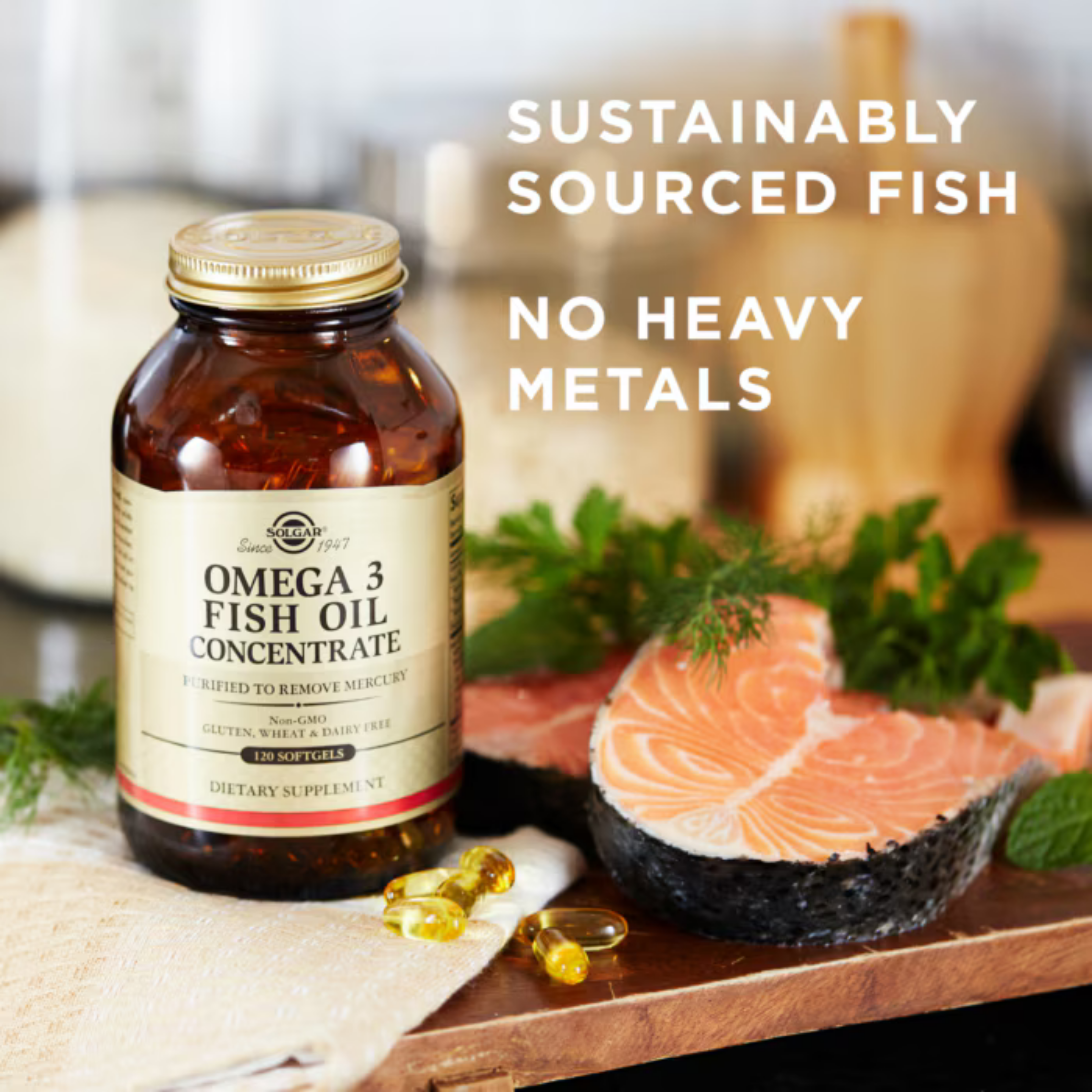 Solgar, Omega 3 Fish Oil Concentrate, 120 Softgels