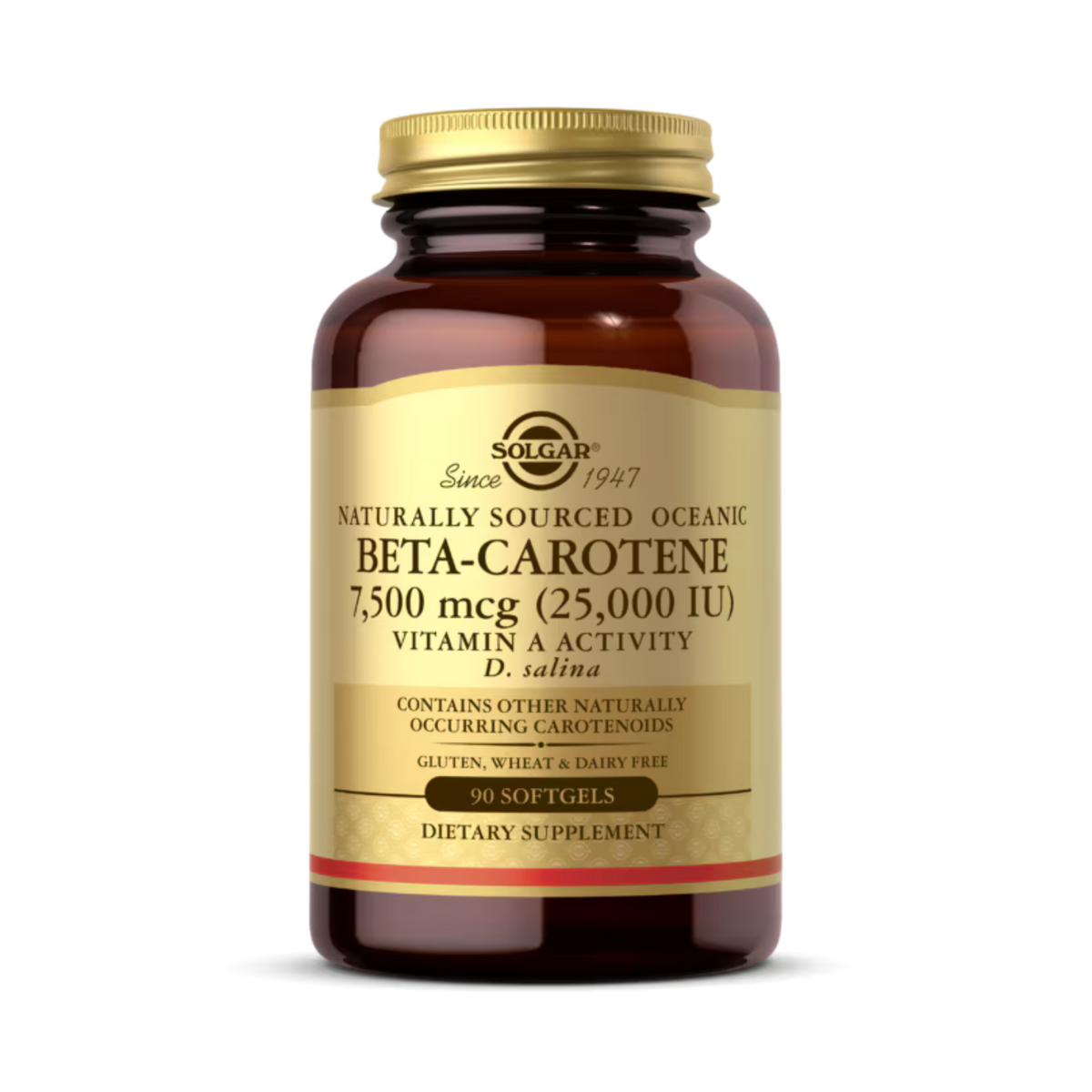 Solgar, Naturally Sourced Oceanic Beta-Carotene, 7,500 Mcg (25,000 IU), 90 Softgels