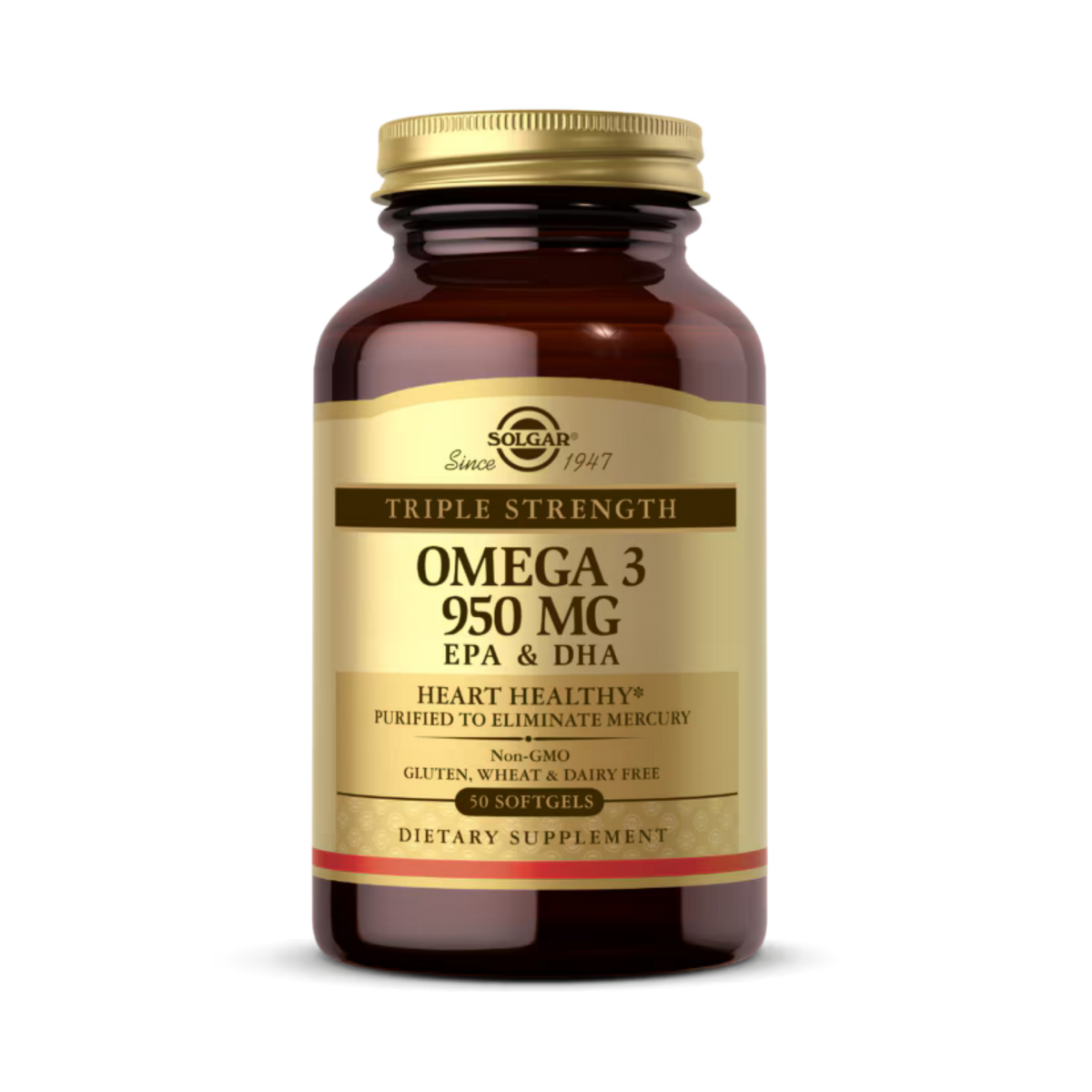 Solgar, Omega-3, EPA & DHA, Triple Strength, 950 Mg, 50 Softgels