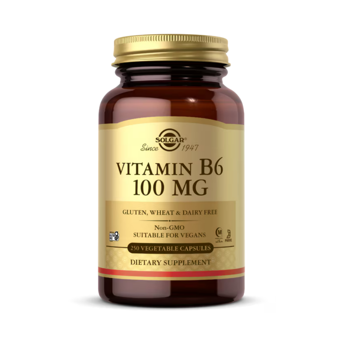 Solgar, Vitamin B6, 100 Mg, 250 Vegetable Capsules