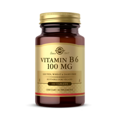 Solgar, Vitamin B6, 100 Mg, 100 Tablets