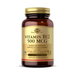 Solgar, Vitamin B12, 500 Mcg, 250 Vegetable Capsules