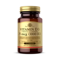 Solgar, Vitamin D3 (Cholecalciferol) 25 Mcg (1000 IU), 90 Tablets