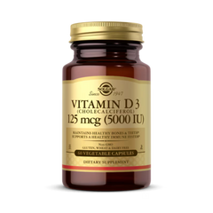 Solgar, Vitamin D3, 125 Mcg (5,000 IU), 60 Vegetable Capsules