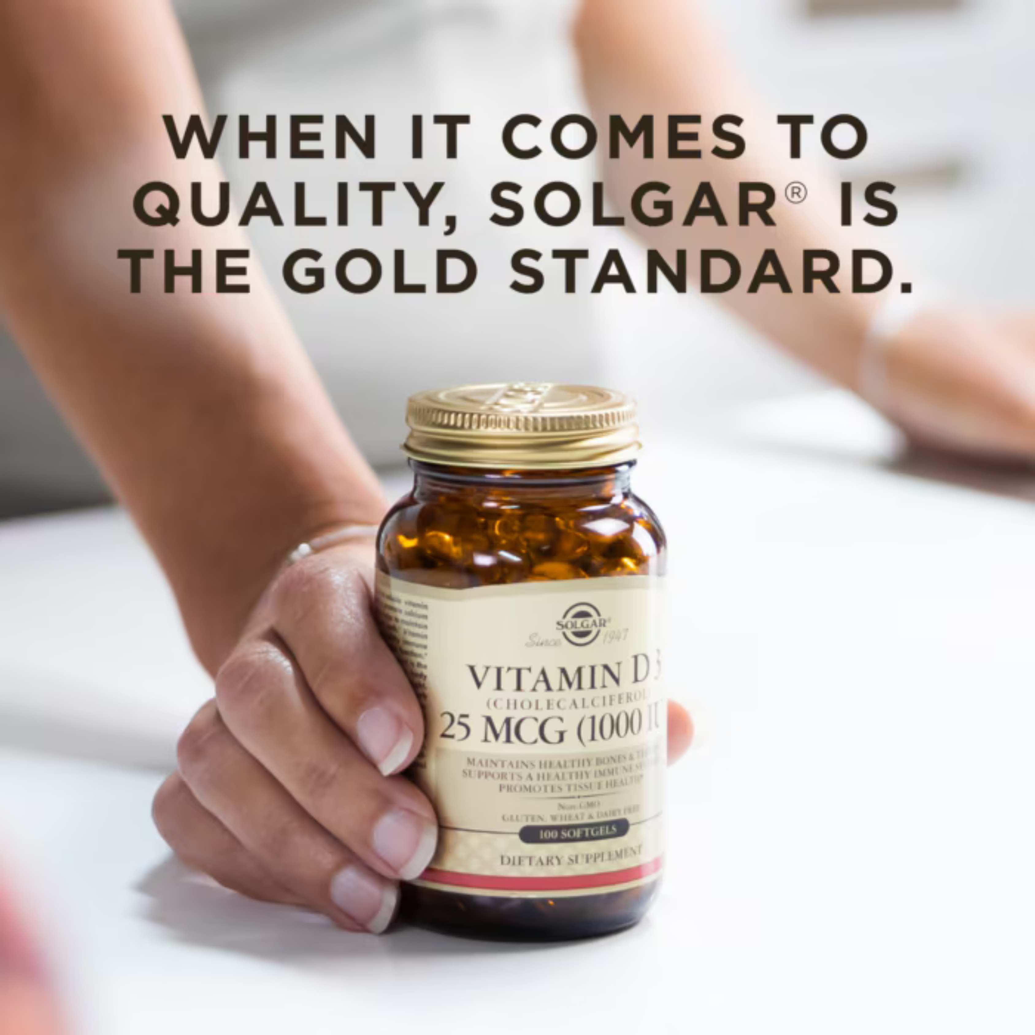 Solgar, Vitamin D 3 (Cholecalciferol), 25 Mcg (1,000 IU), 100 Softgels