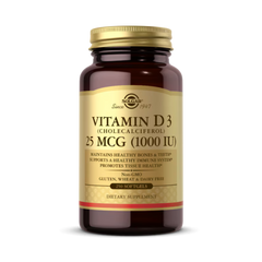 Solgar, Vitamin D 3 (Cholecalciferol), 25 Mcg (1,000 IU), 250 Softgels
