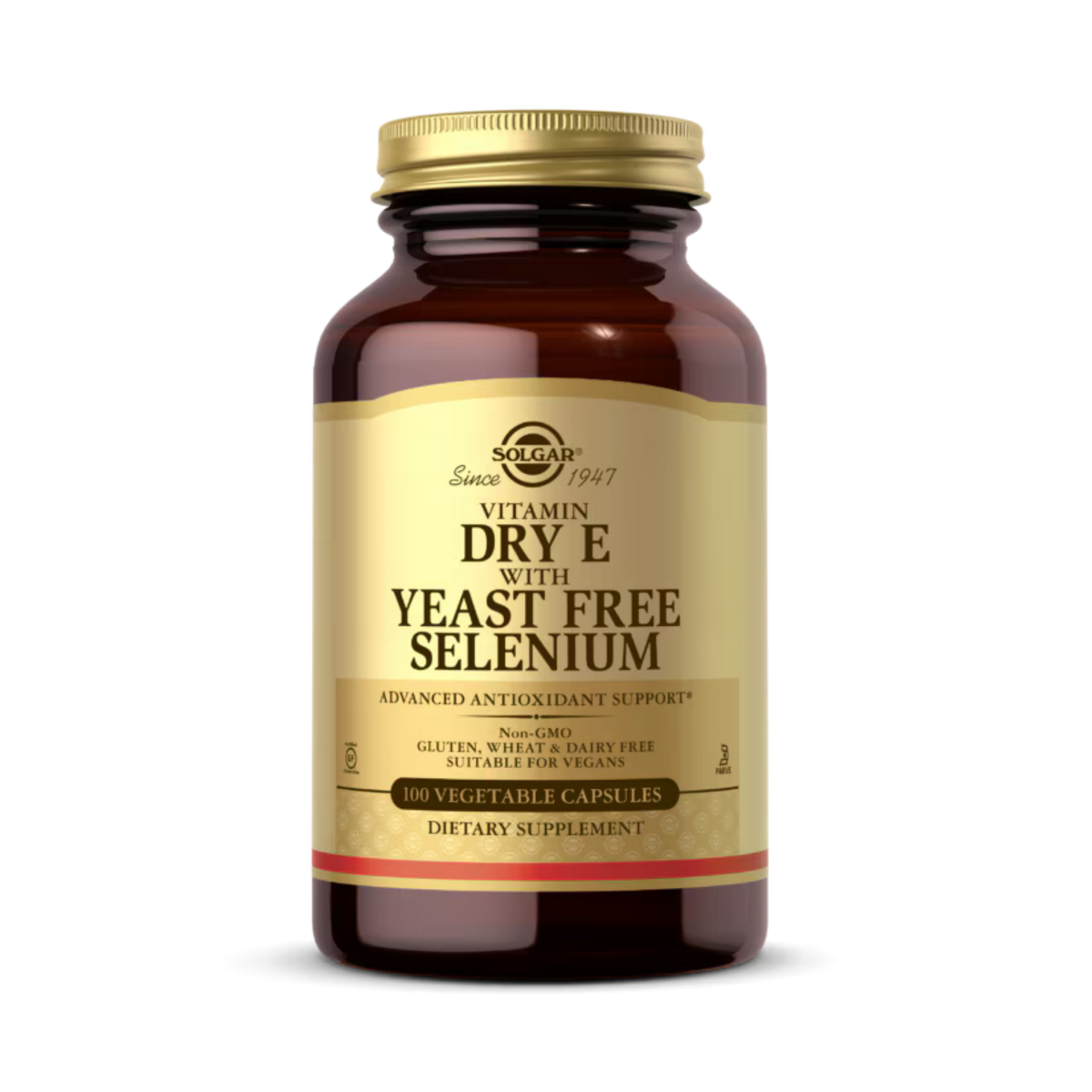 Solgar, Vitamin Dry E with Yeast Free Selenium, 100 Vegetable Capsules