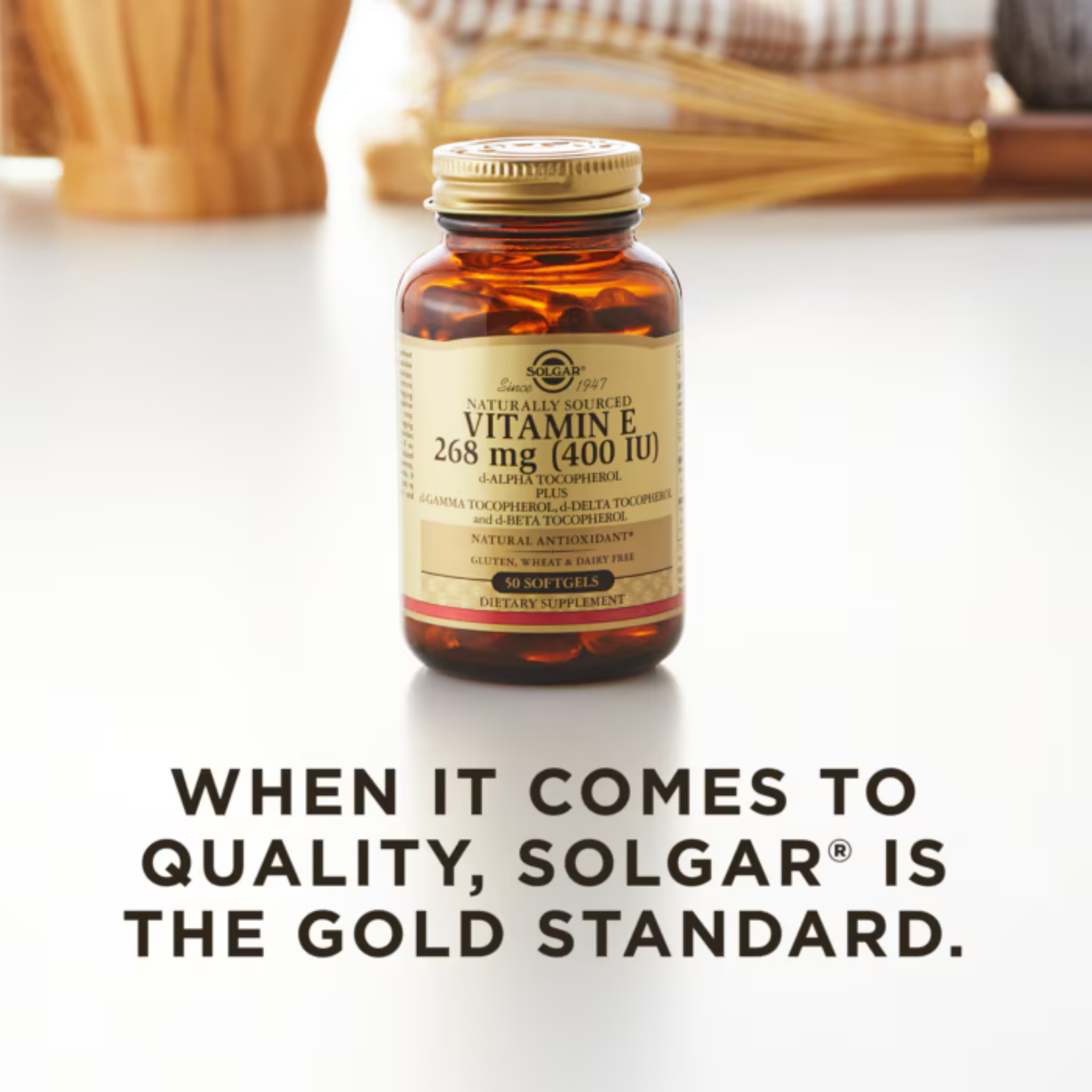 Solgar, Naturally Sourced Vitamin E, 268 Mg (400 IU), 50 Softgels