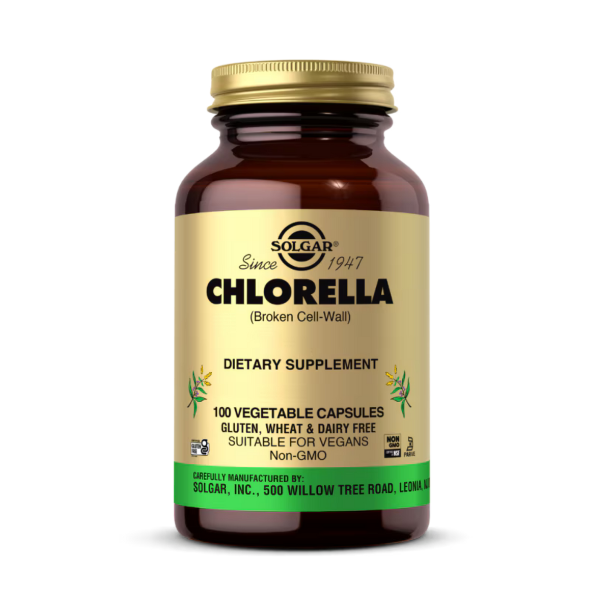 Solgar, Chlorella (Broken Cell-Wall), 520 Mg, 100 Vegetable Capsules