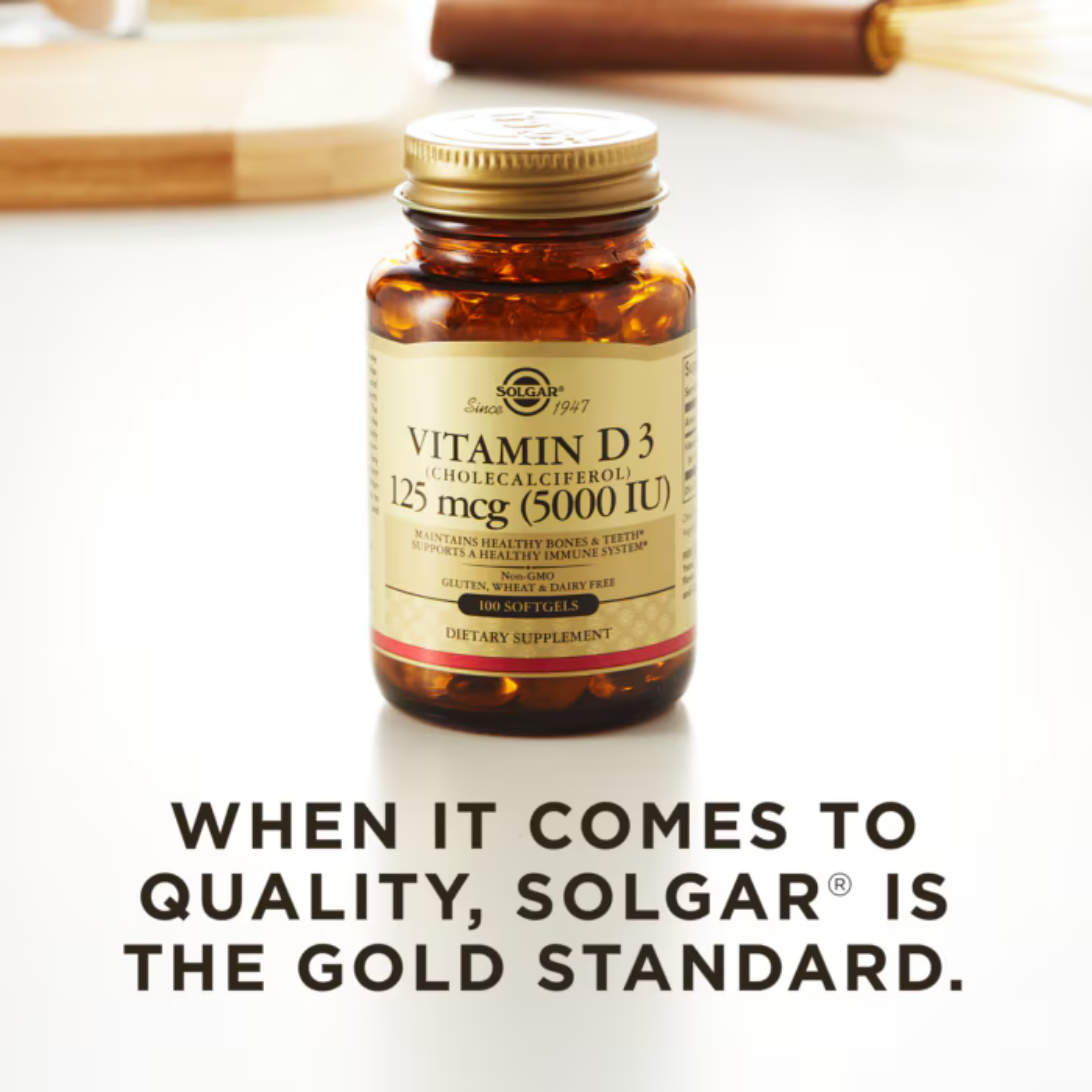 Solgar, Vitamin D3 (Cholecalciferol), 125 Mcg (5,000 IU), 100 Softgels