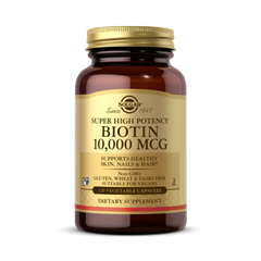Solgar, Super High Potency Biotin, 10,000 Mcg, 120 Vegetable Capsules