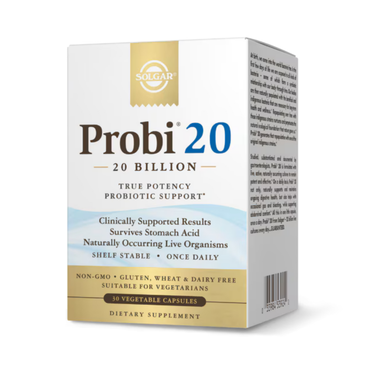 Solgar, Probi 20 Billion, 30 Vegetable Capsules