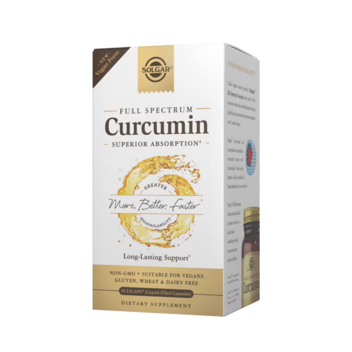Solgar, Full Spectrum Curcumin, 90 Liquid Filled Capsules
