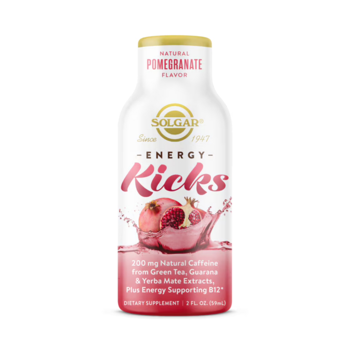 Solgar, Energy Kicks Natural Pomegranate Flavor, 12 Bottles