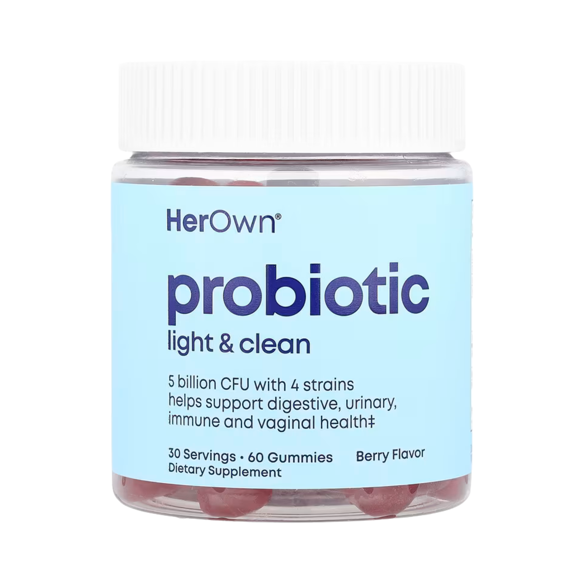Her Own, Probiotic Gummies, Berry, 60 Gummies