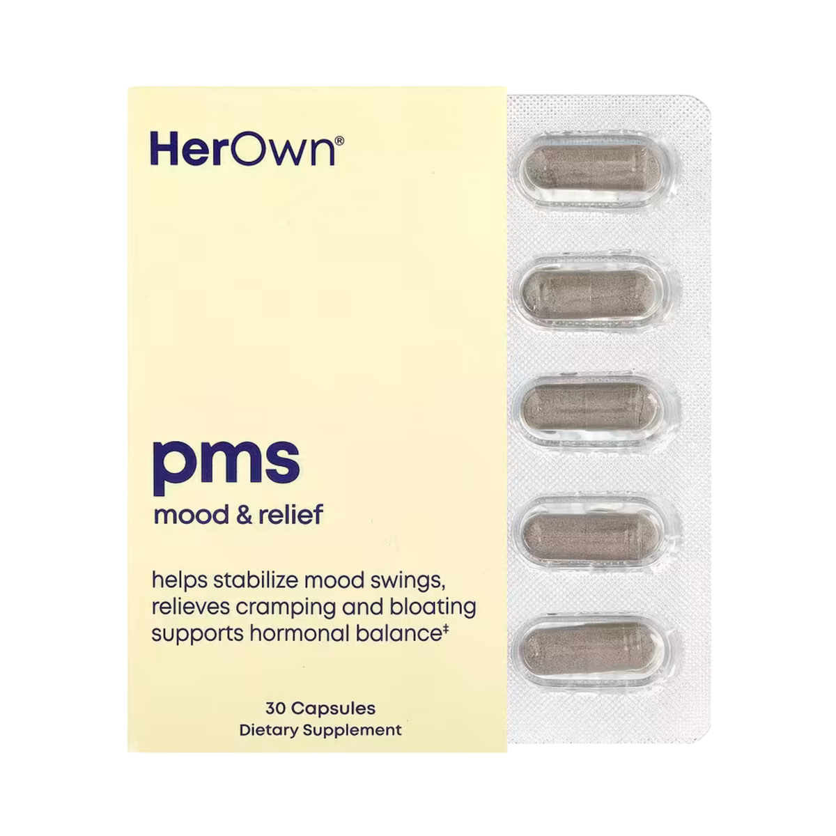 Her Own, PMS, Mood & Relief, 30 Capsules