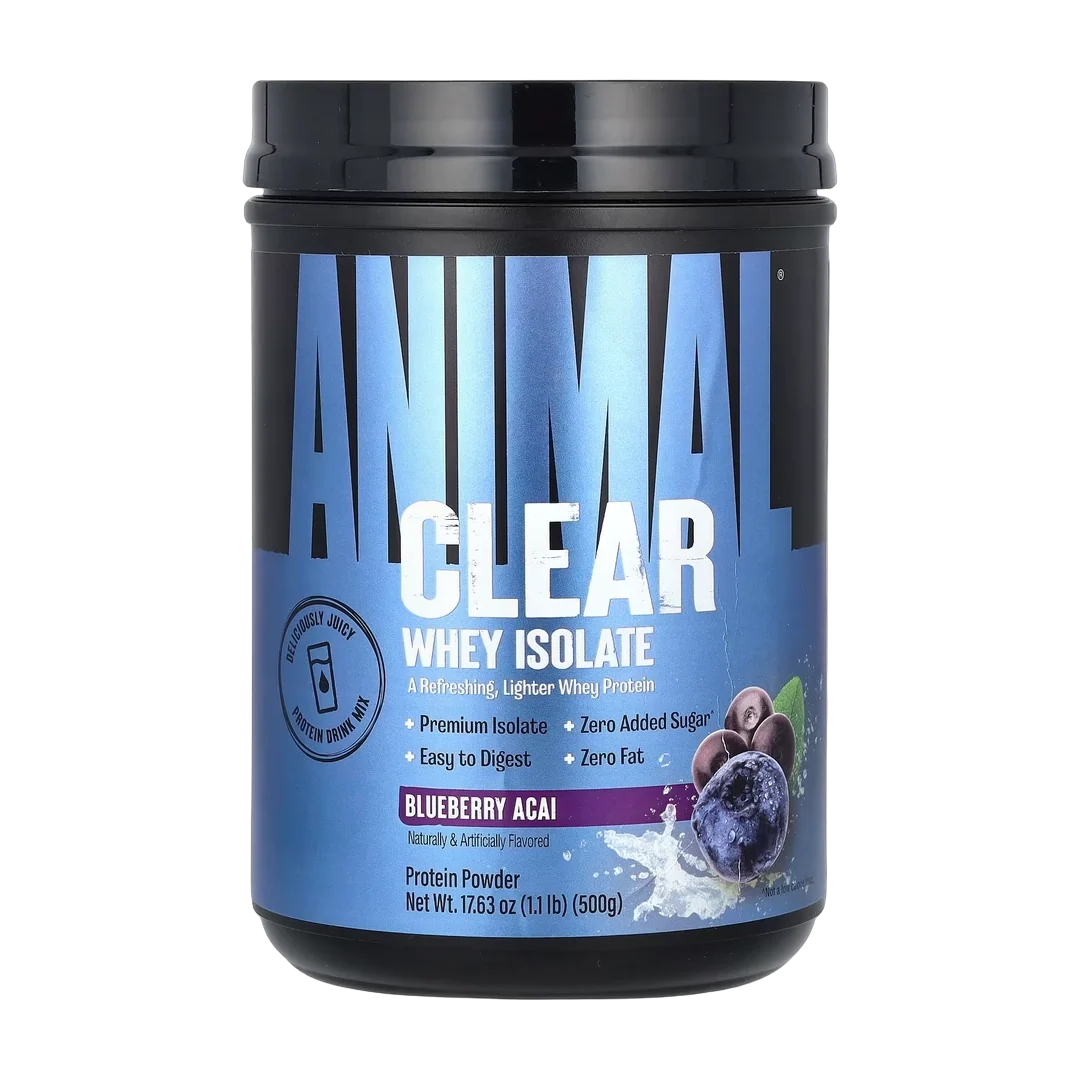 Animal, Clear Whey Isolate, Blueberry Acai, 1.1 lbs (500 g)