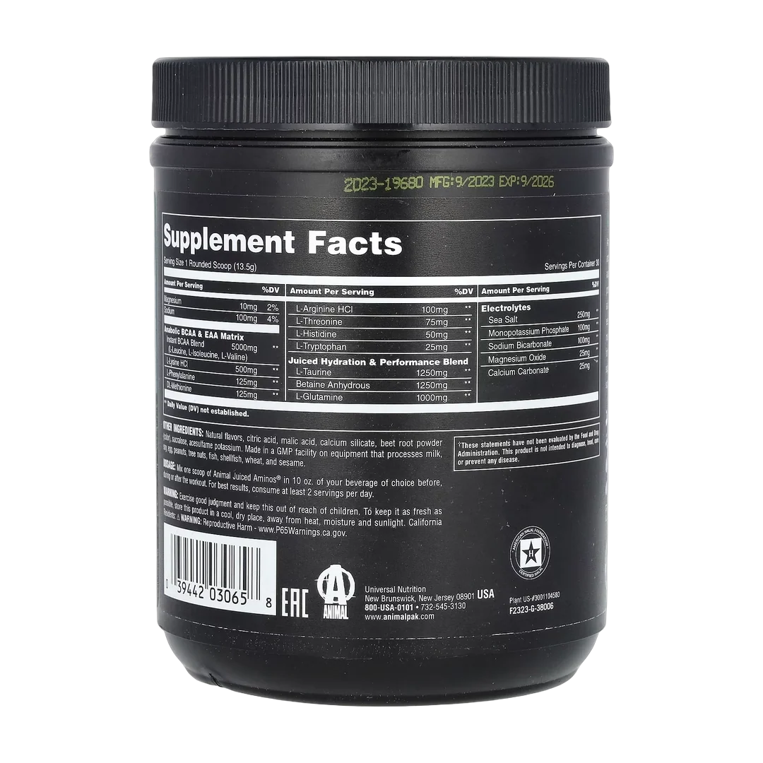 Animal, Juiced Aminos® Powder, Grape, 14.3 oz (405 g)