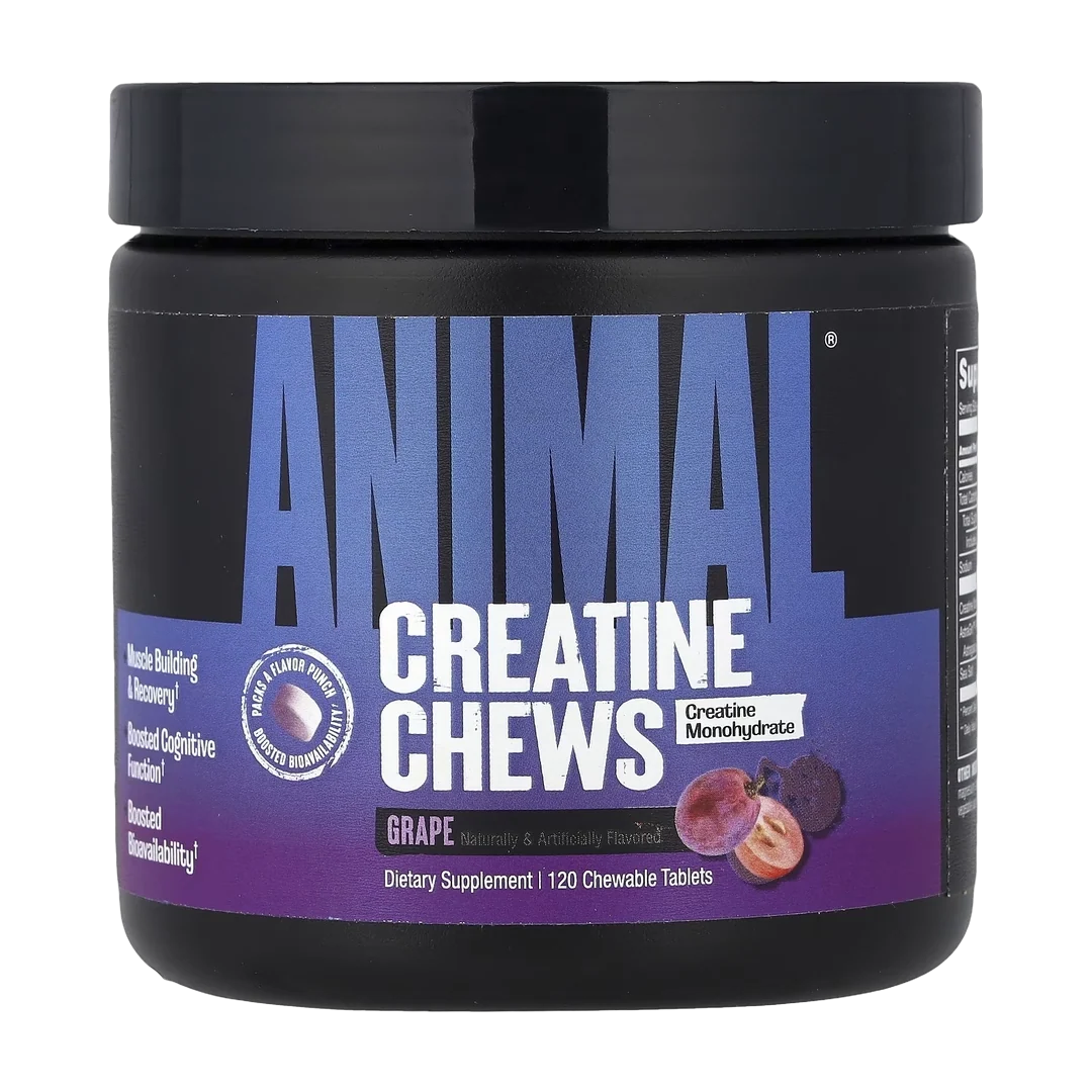 Animal, Creatine Chews, Grape, 120 Chewable Tablets
