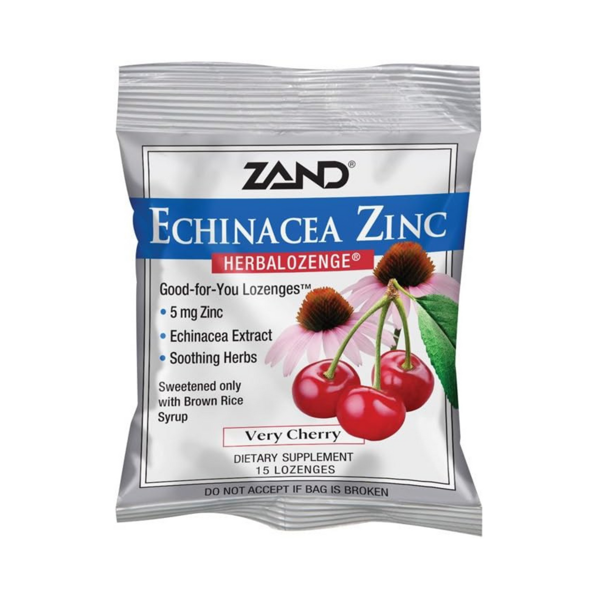 Zand, Herbalozenge, Echinacea Zinc, Very Cherry, 15 Lozenges