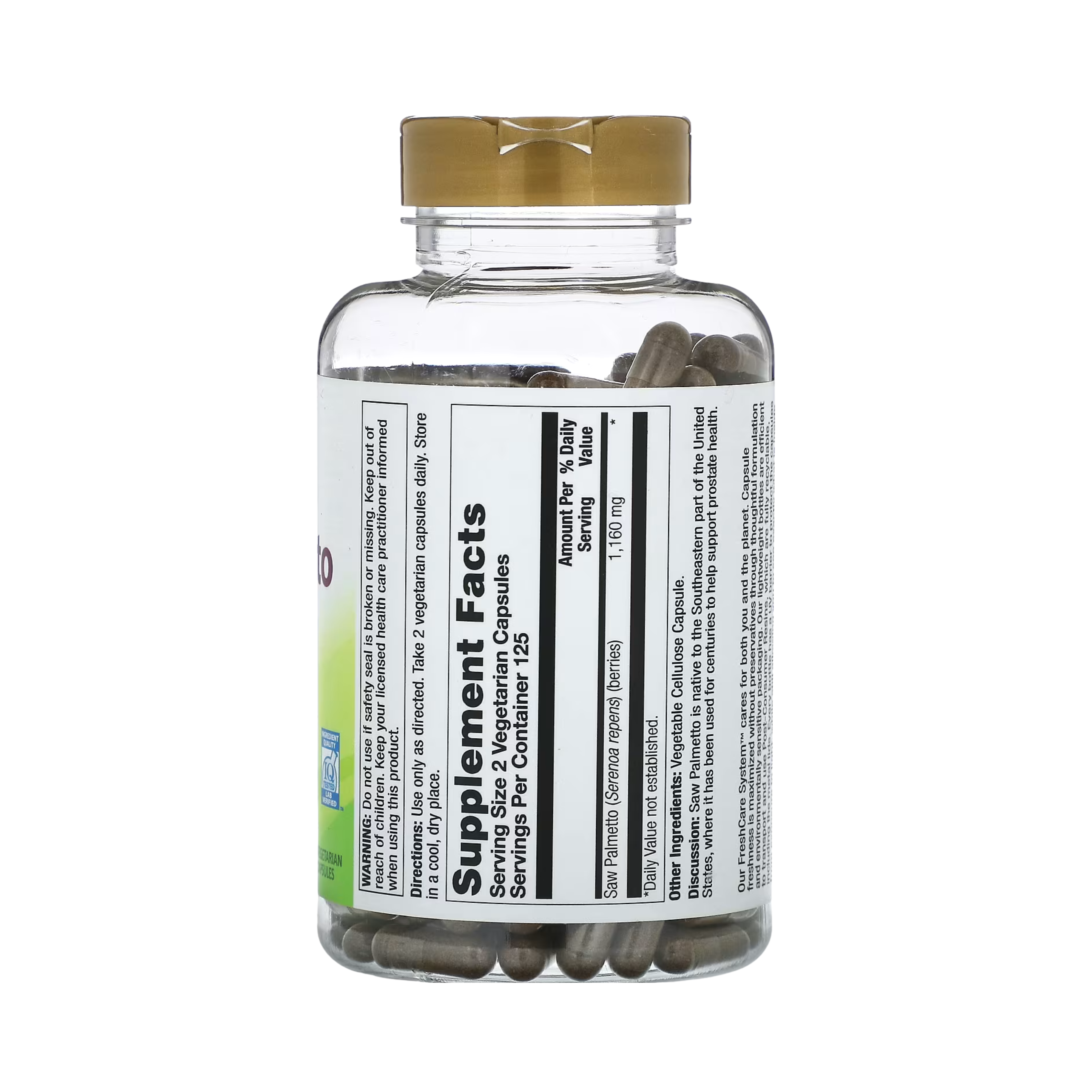 Natures Life Saw Palmetto Berries Supersize 250 Veg Capsules