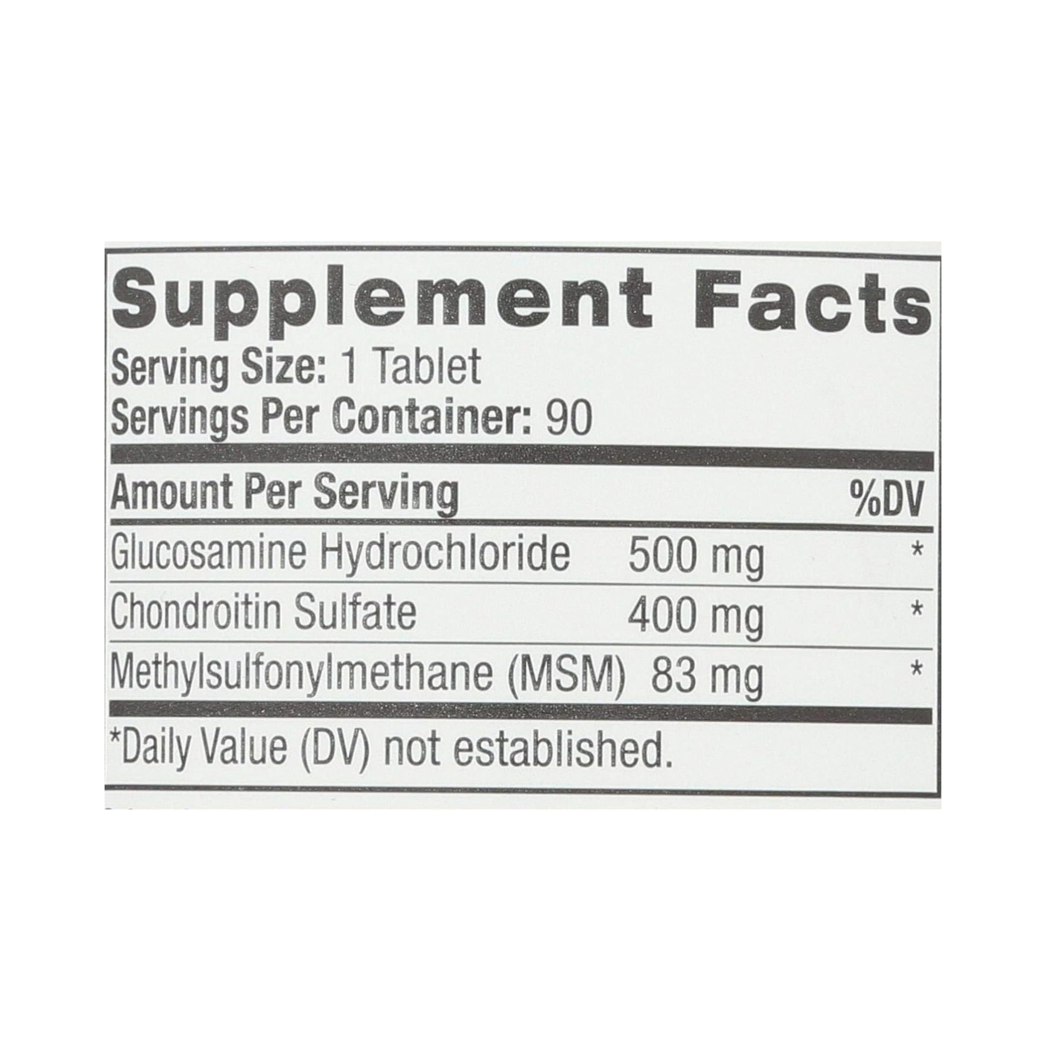 Natrol, Glucosamine, Chondroitin & MSM, 90 Tablets