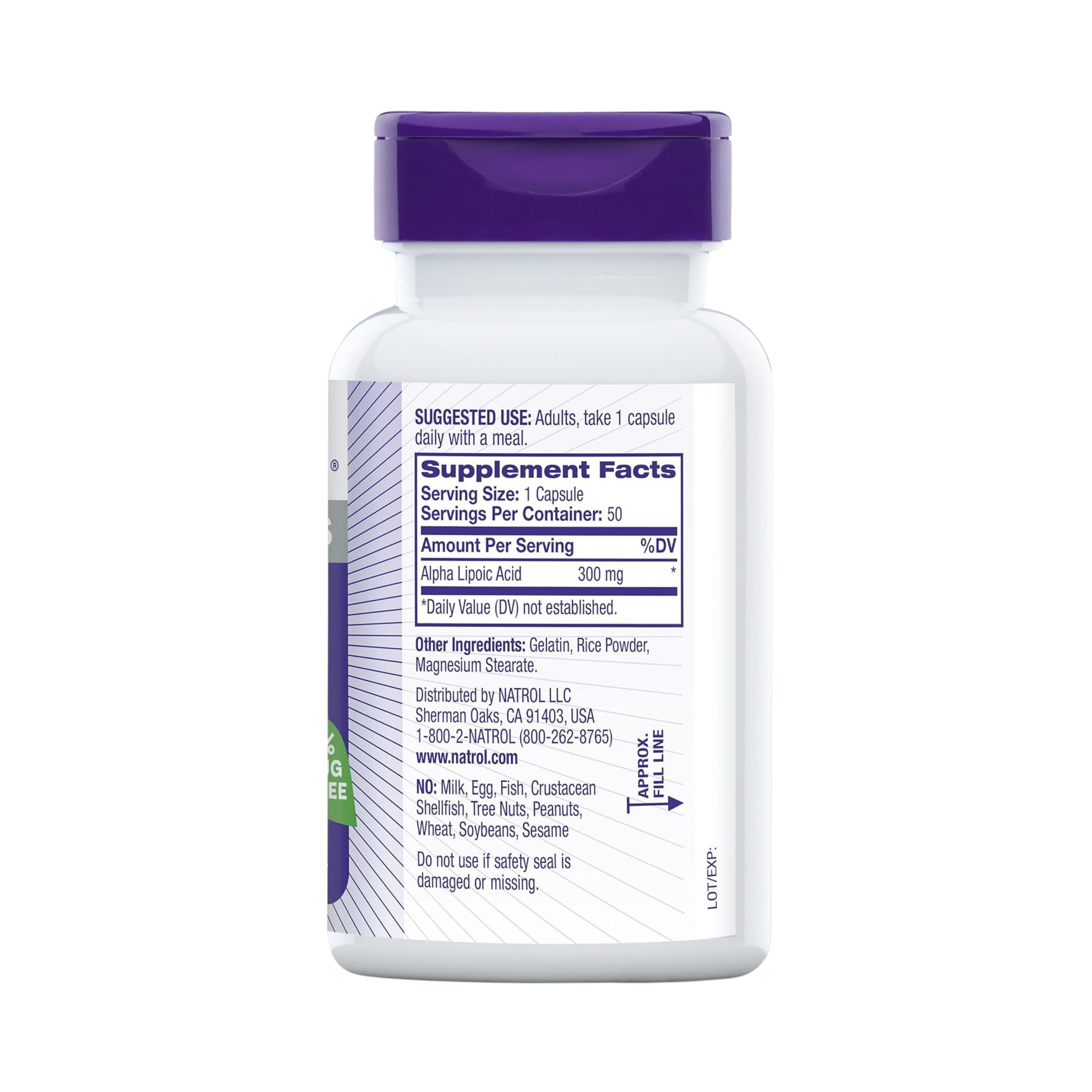 Natrol, Alpha Lipoic Acid, 300 mg, 50 Capsules