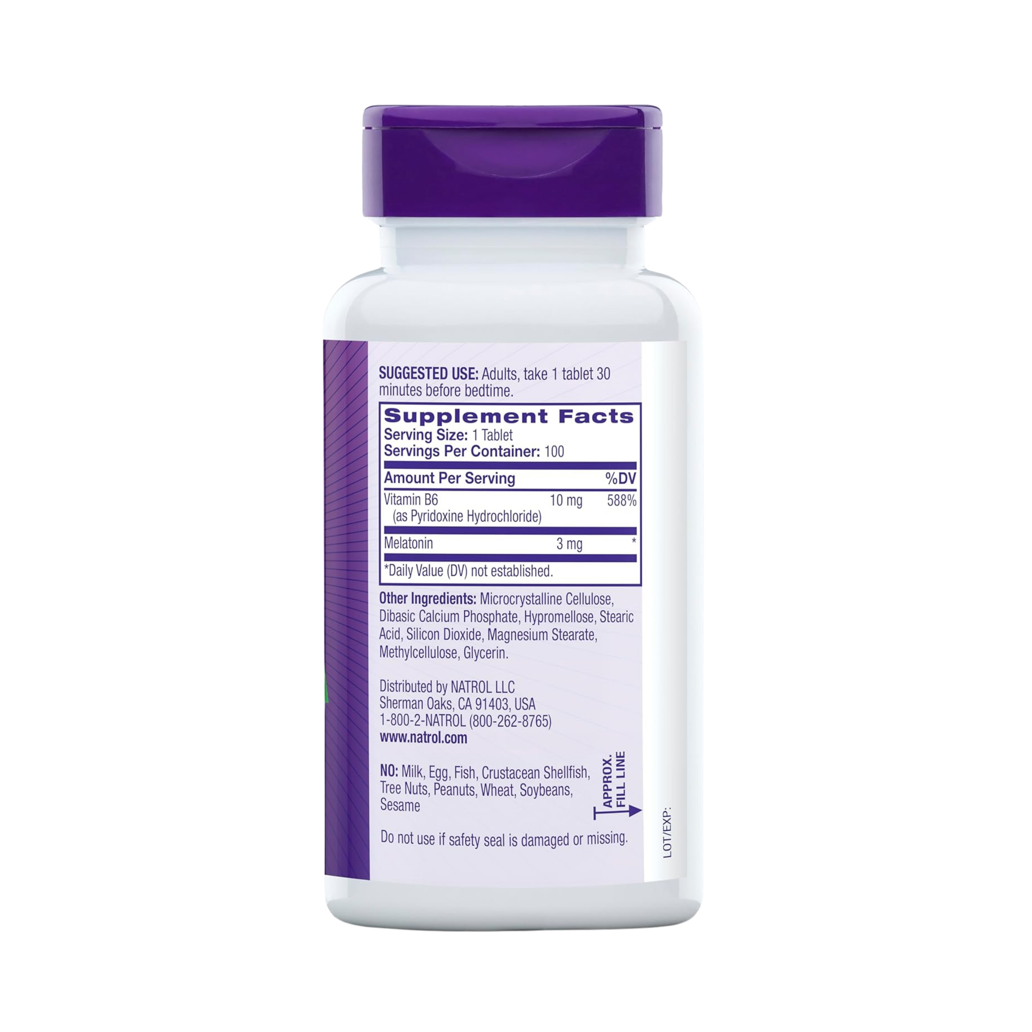Natrol,  Melatonin,  Time Release, 3 mg, 100 Tablets