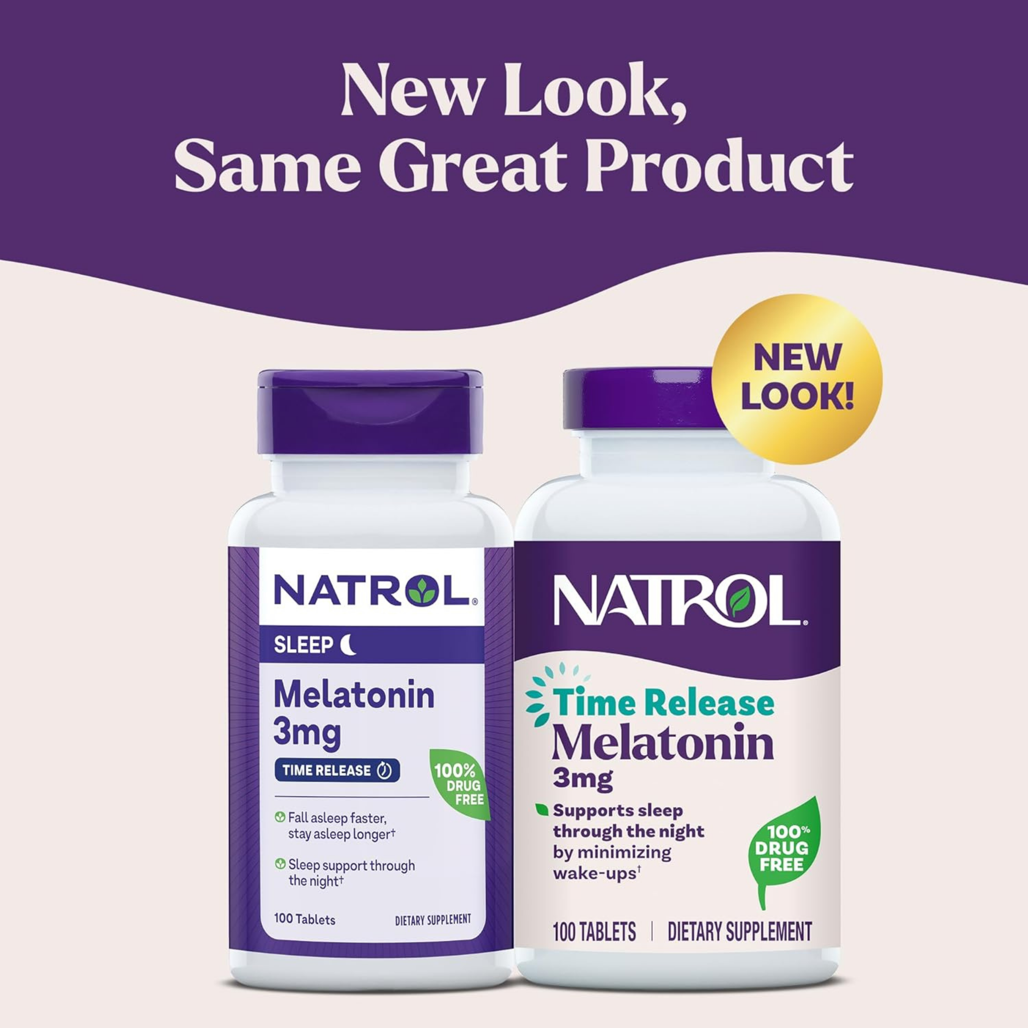 Natrol,  Melatonin,  Time Release, 3 mg, 100 Tablets