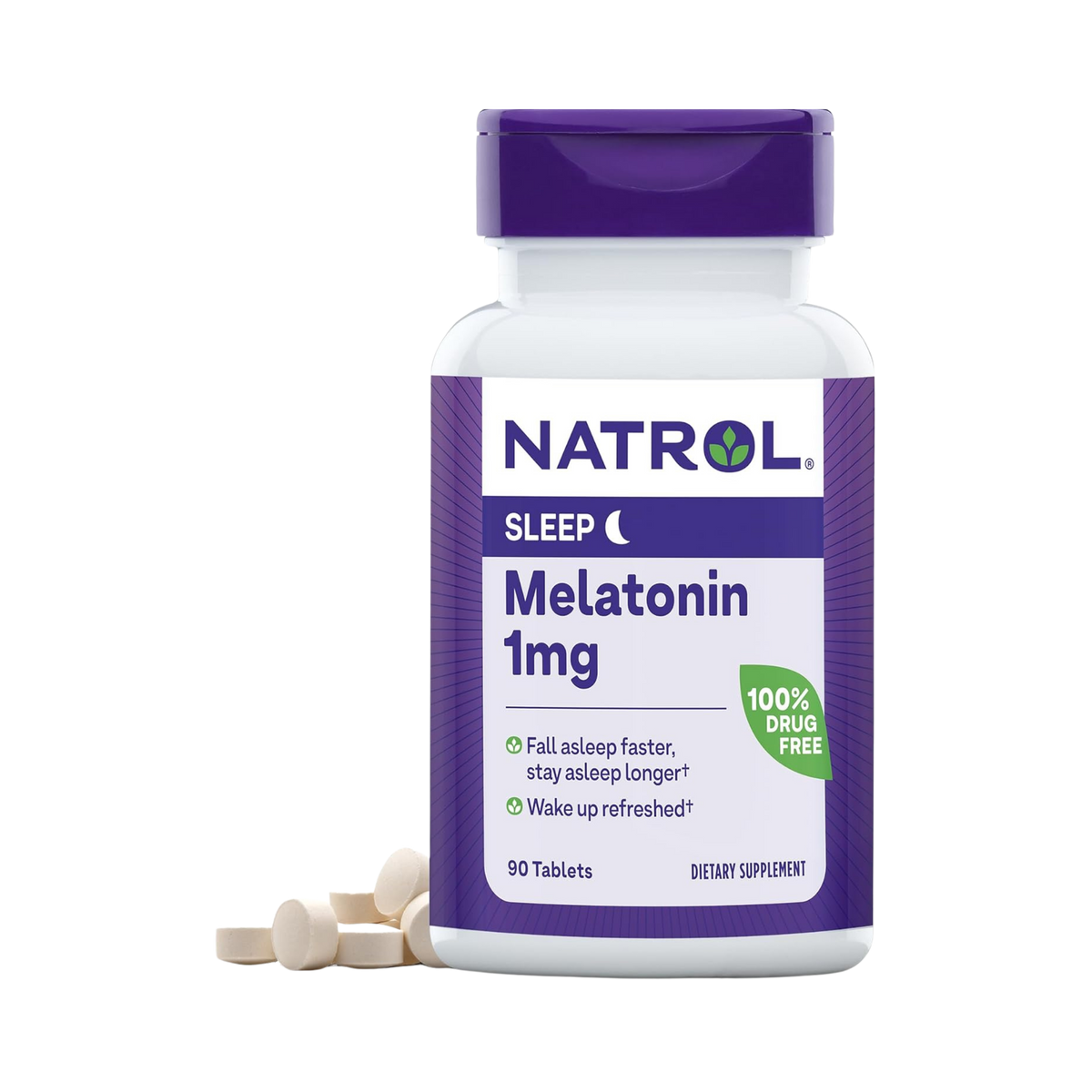 Natrol, Melatonin, 1 mg, 90 Tablets