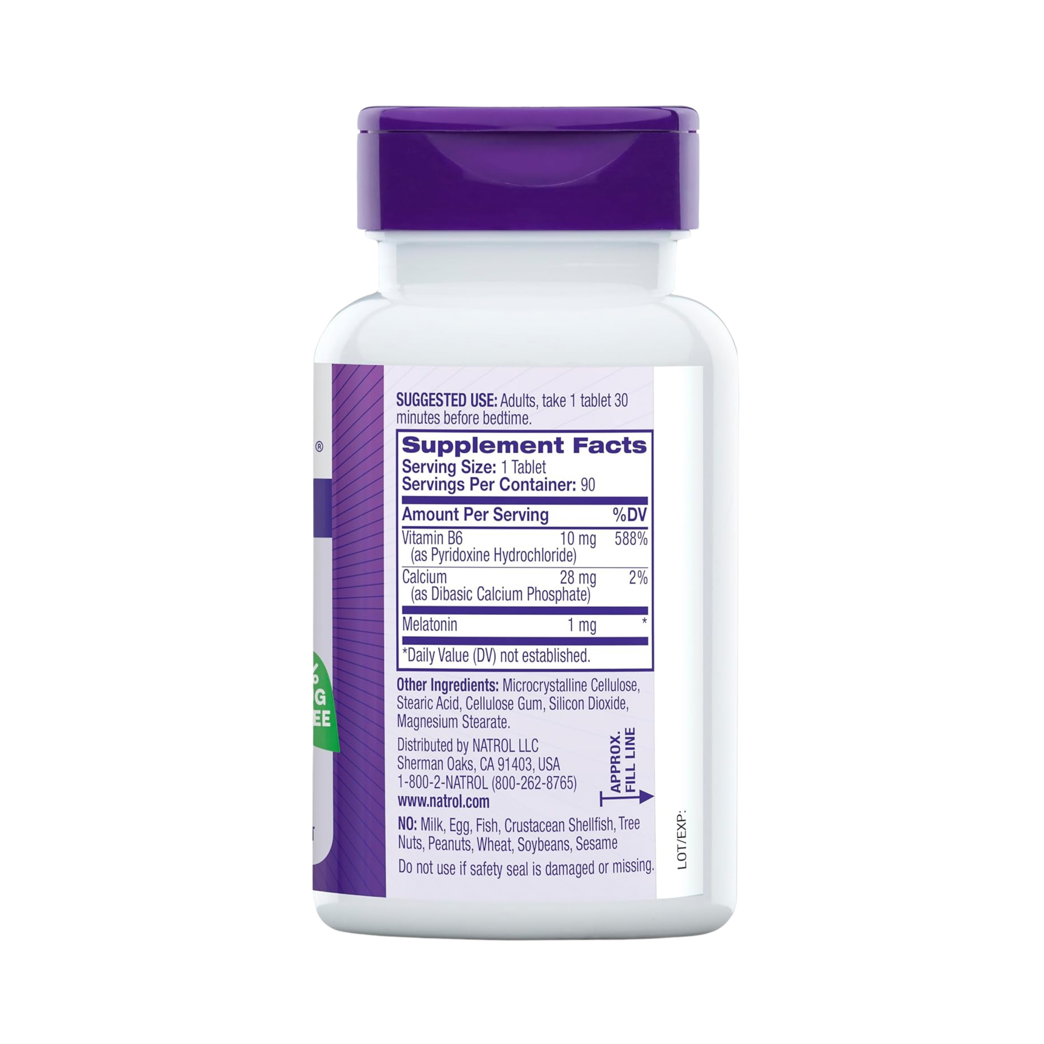 Natrol, Melatonin, 1 mg, 90 Tablets