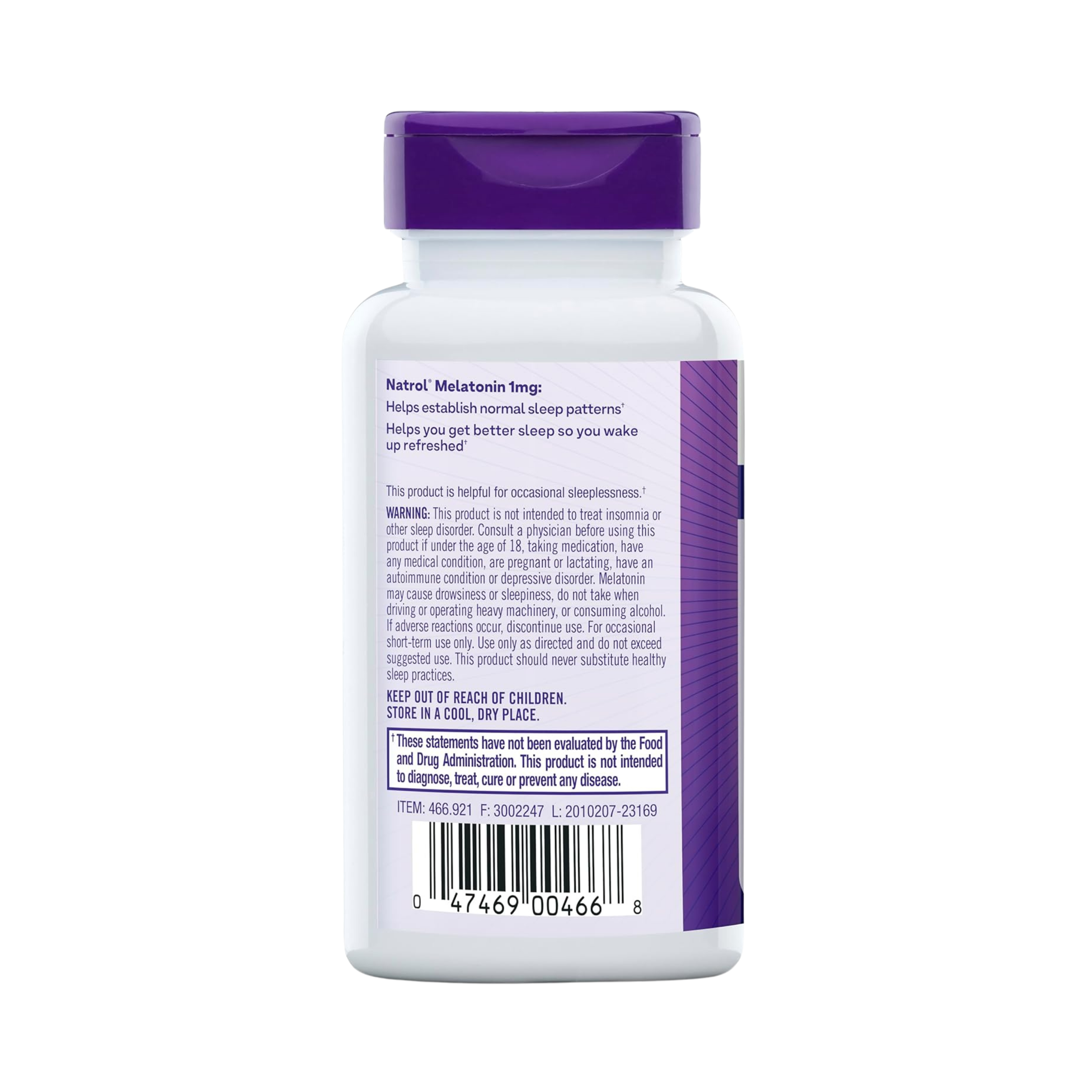 Natrol, Melatonin, 1 mg, 180 Tablets