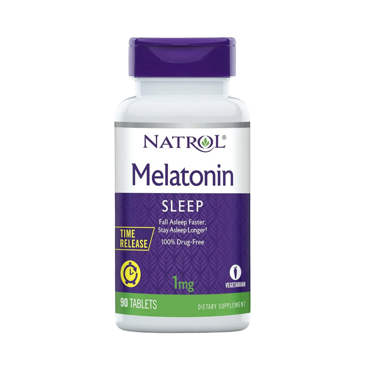Natrol, Melatonin, Time Release, 1 mg, 90 Tablets