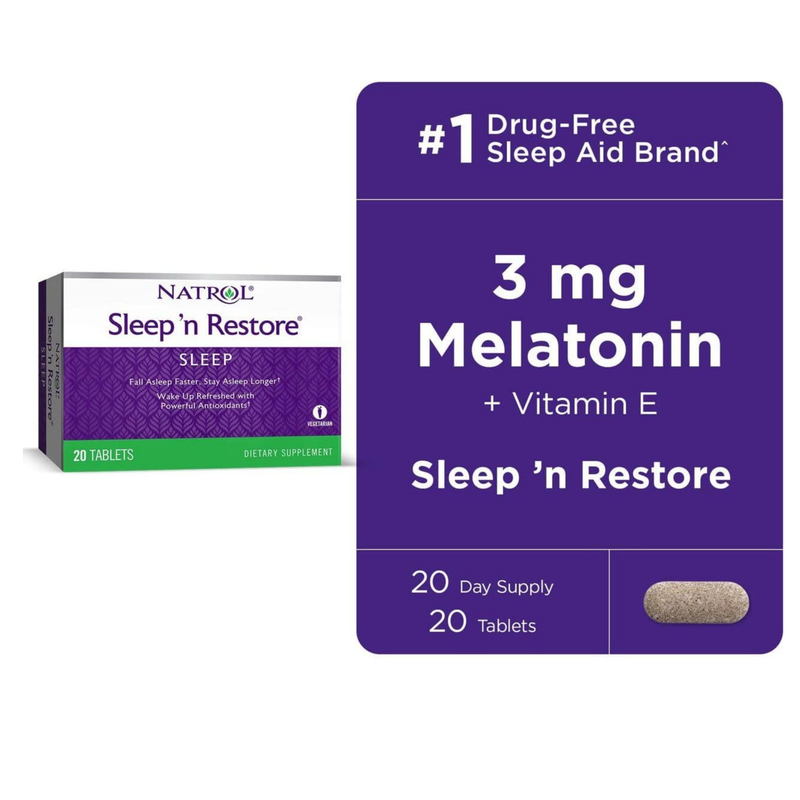 Natrol, Sleep N Restore, 20 Tablets