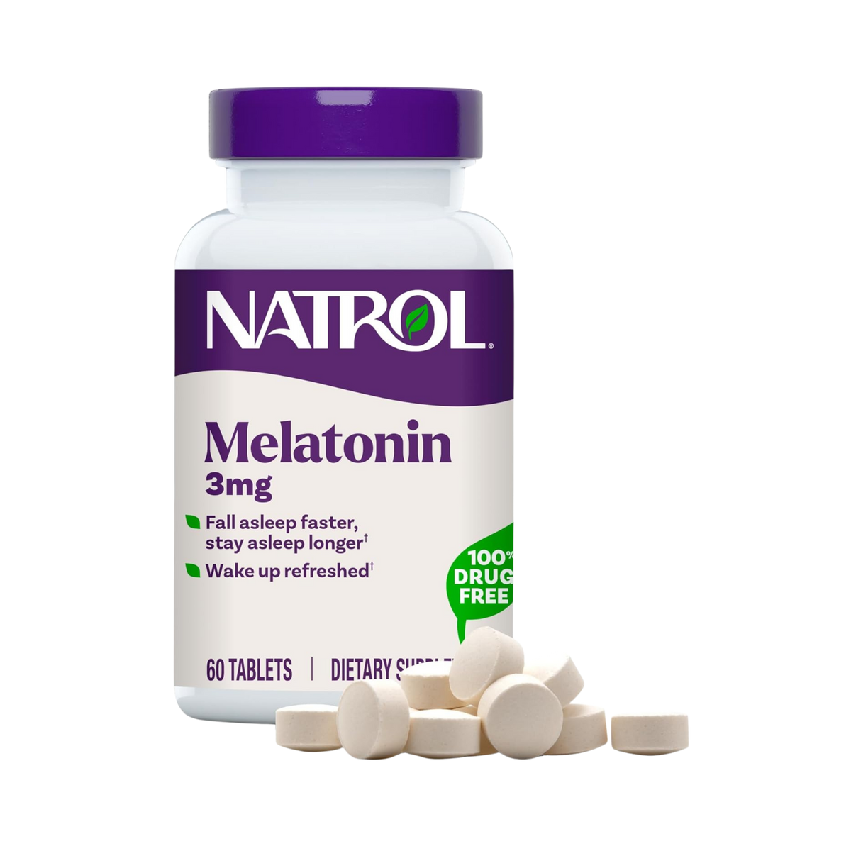 Natrol, Melatonin, 3 mg, 60 Tablets