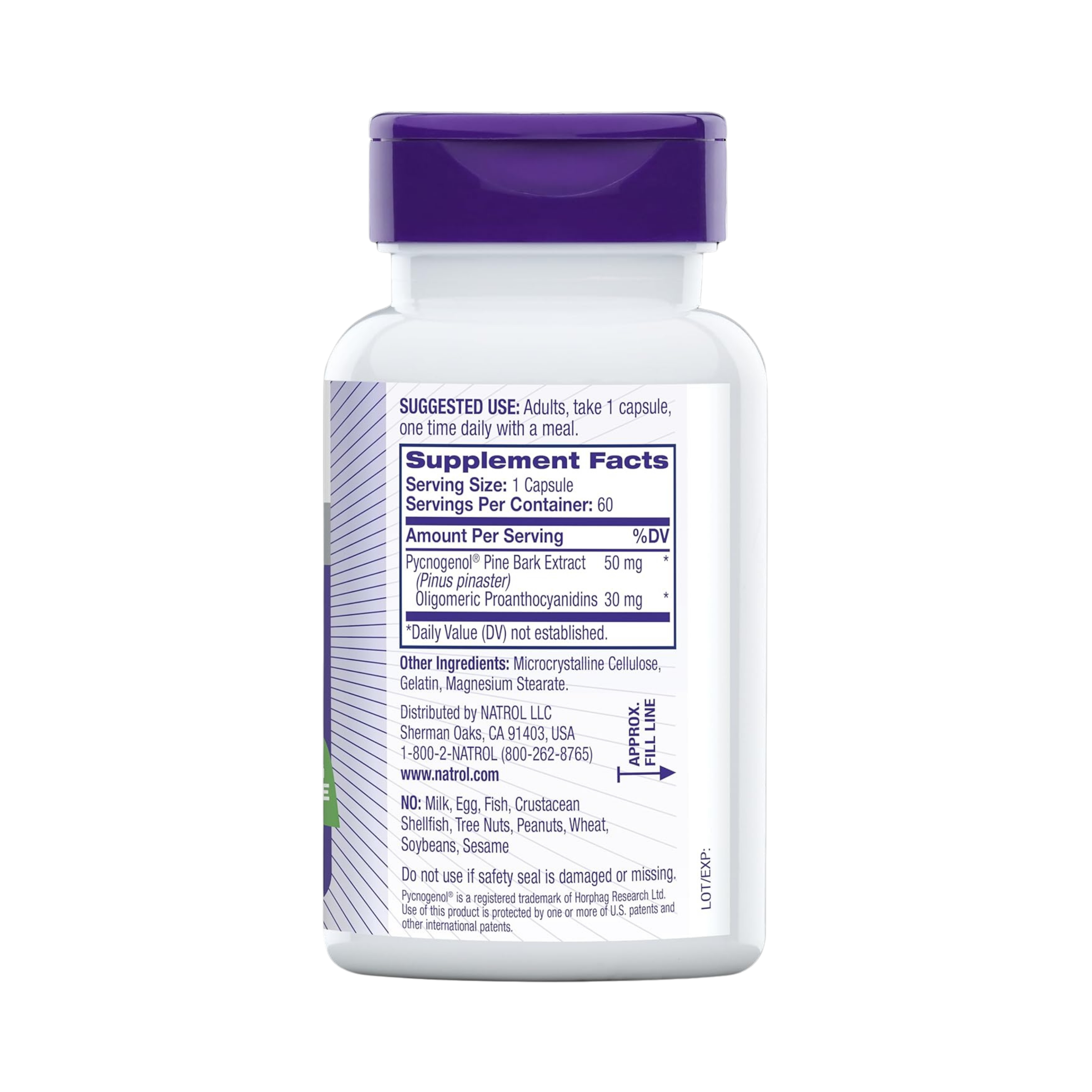 Natrol,  Pycnogenol 50mg, 60 Capsules