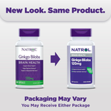 Natrol, Brain Health, Ginkgo Biloba, 120mg,  60 Capsules
