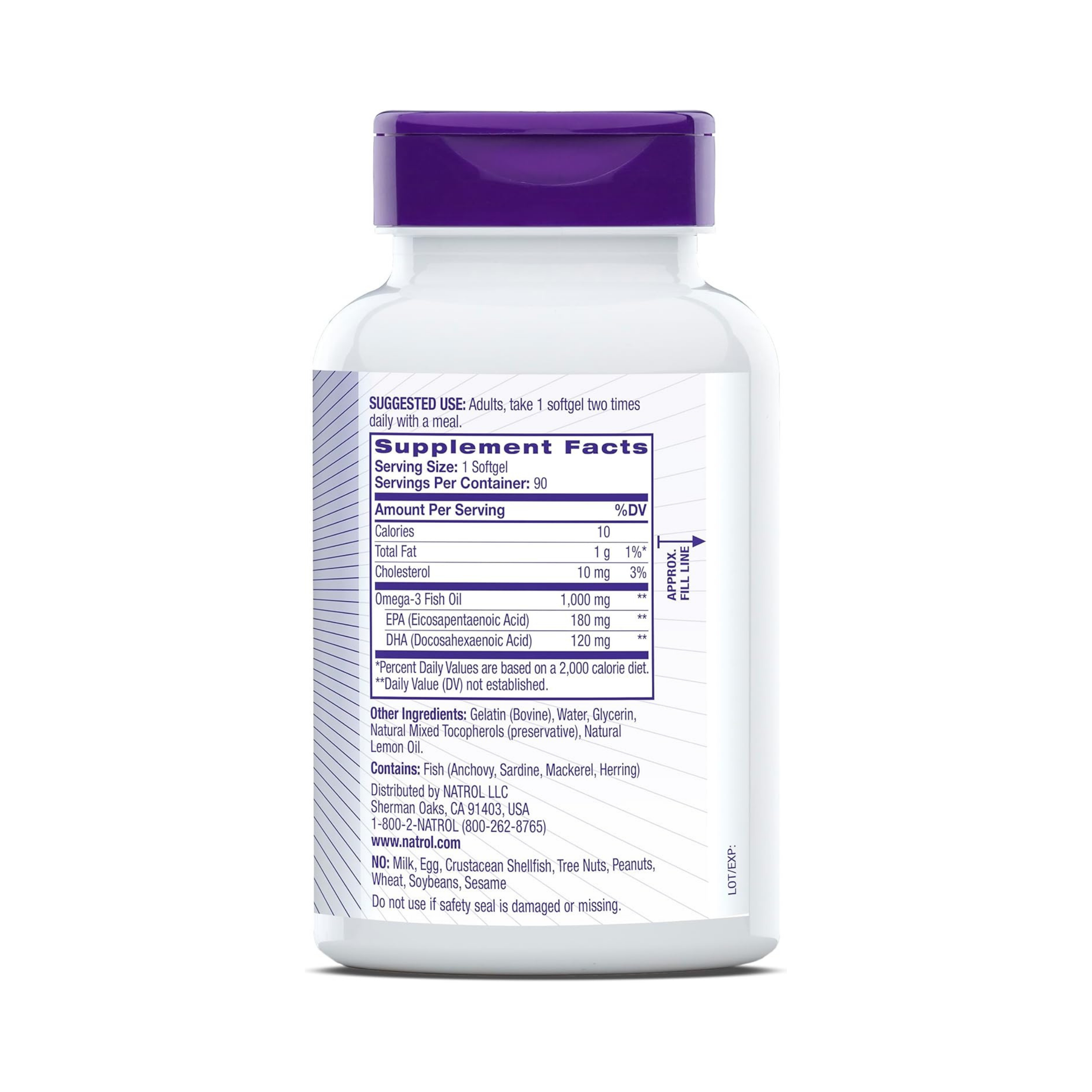 Natrol, Omega-3 Fish Oil, 1000 mg, 90 Softgels