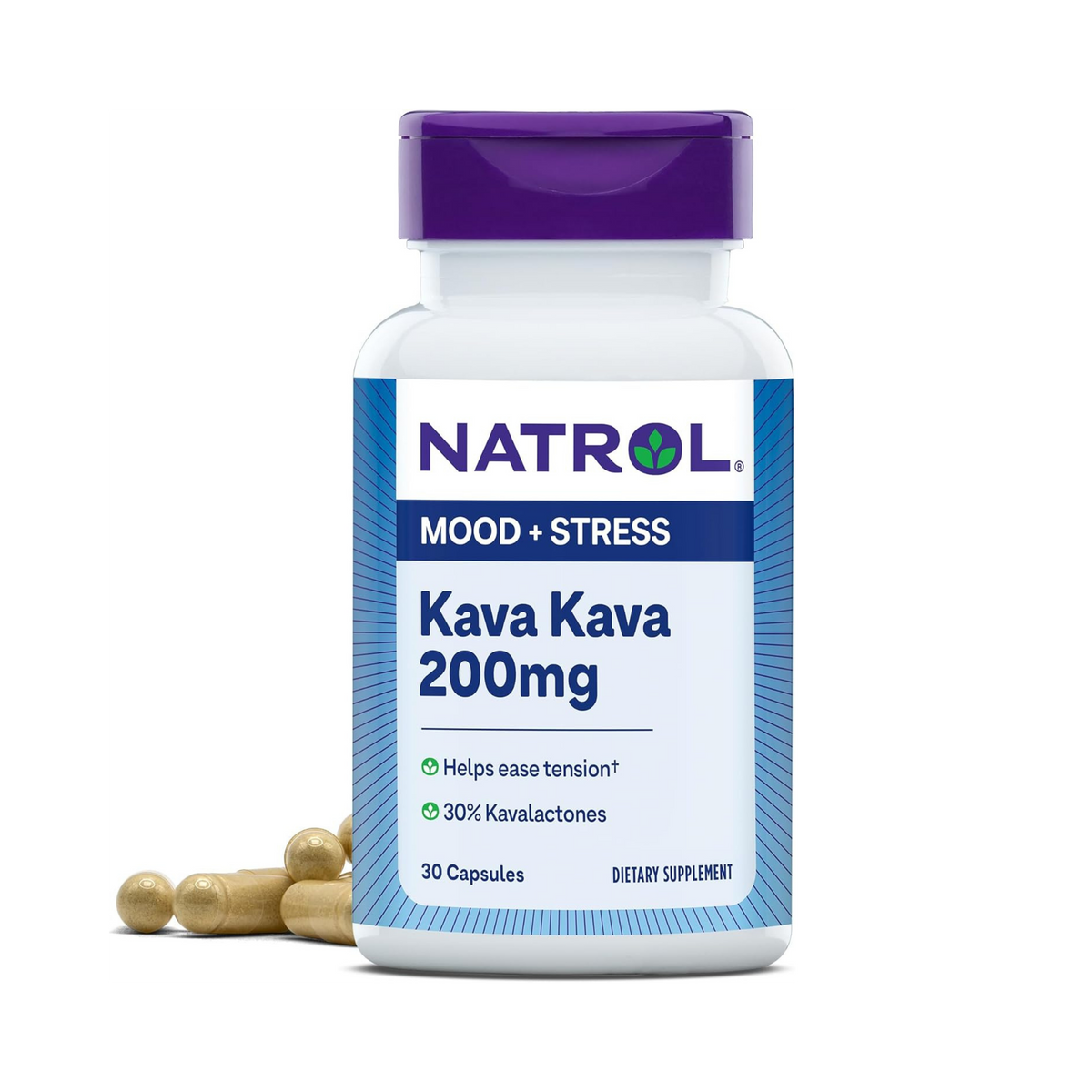 Natrol, Mood & Stress, Kava Kava, 200mg, 30 Capsules