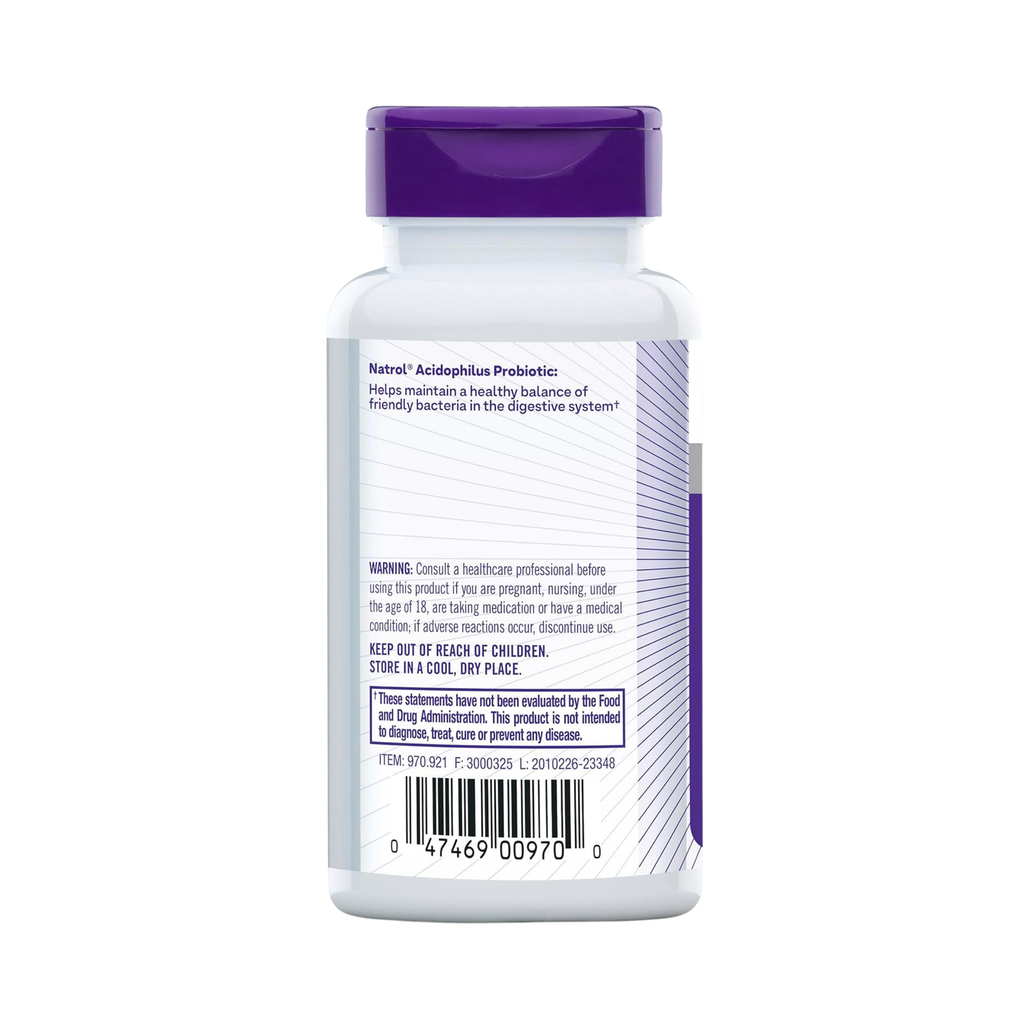 Natrol, Acidophilus Probiotic, Maintains a Healthy Digestive, 100 Capsules