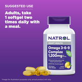 Natrol,  Omega 3-6-9 Complex, Lemon Flavor 1,200 Mg, 90 Softgels