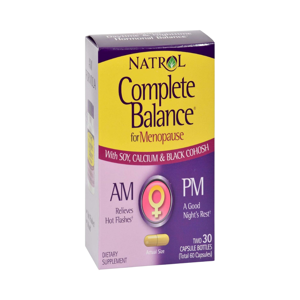 Natrol, Complete Balance, Menopause Relief, AM/PM, Two Bottles 30 Capsules Each