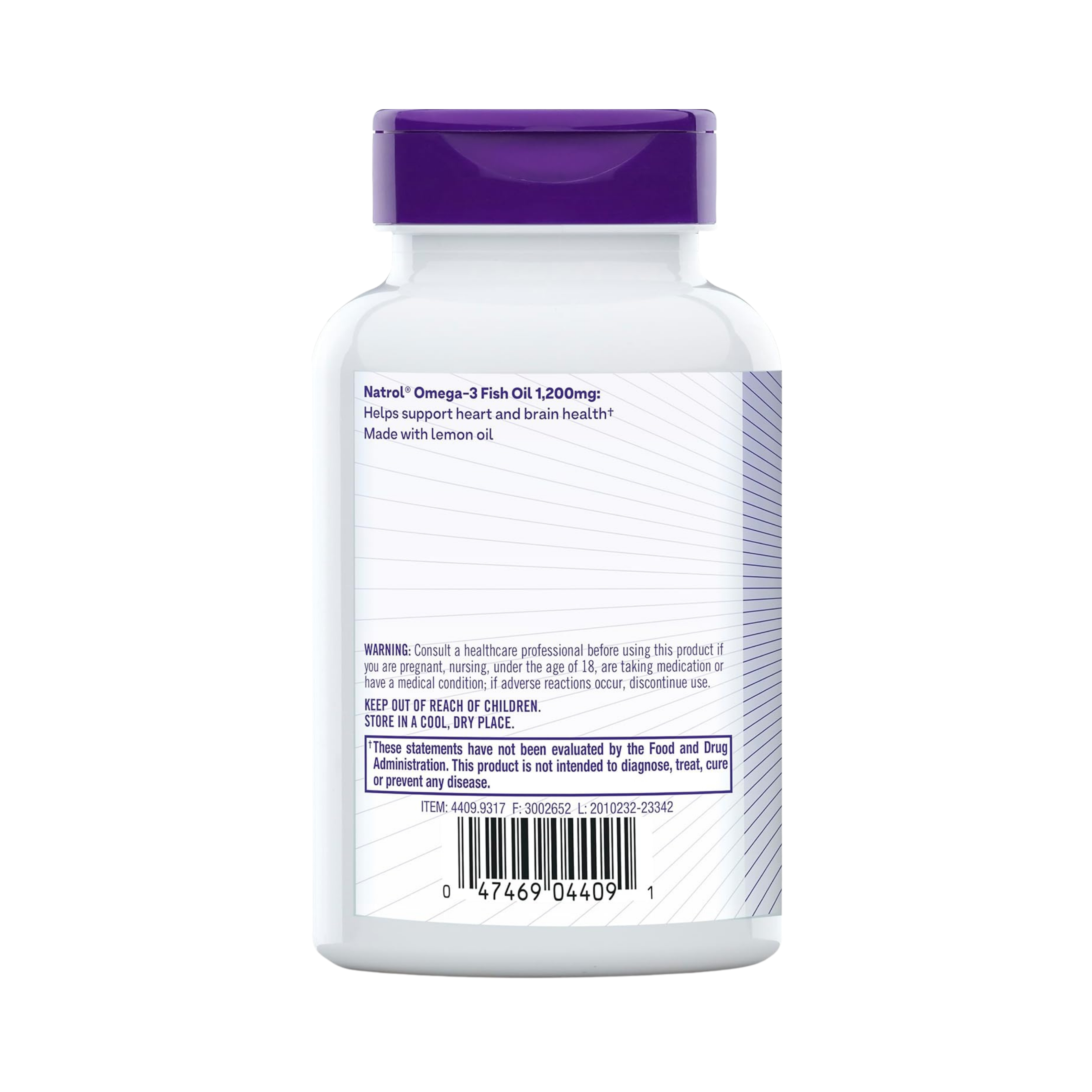 Natrol, Omega-3, 1200 mg Fish Oil, 60 Softgels