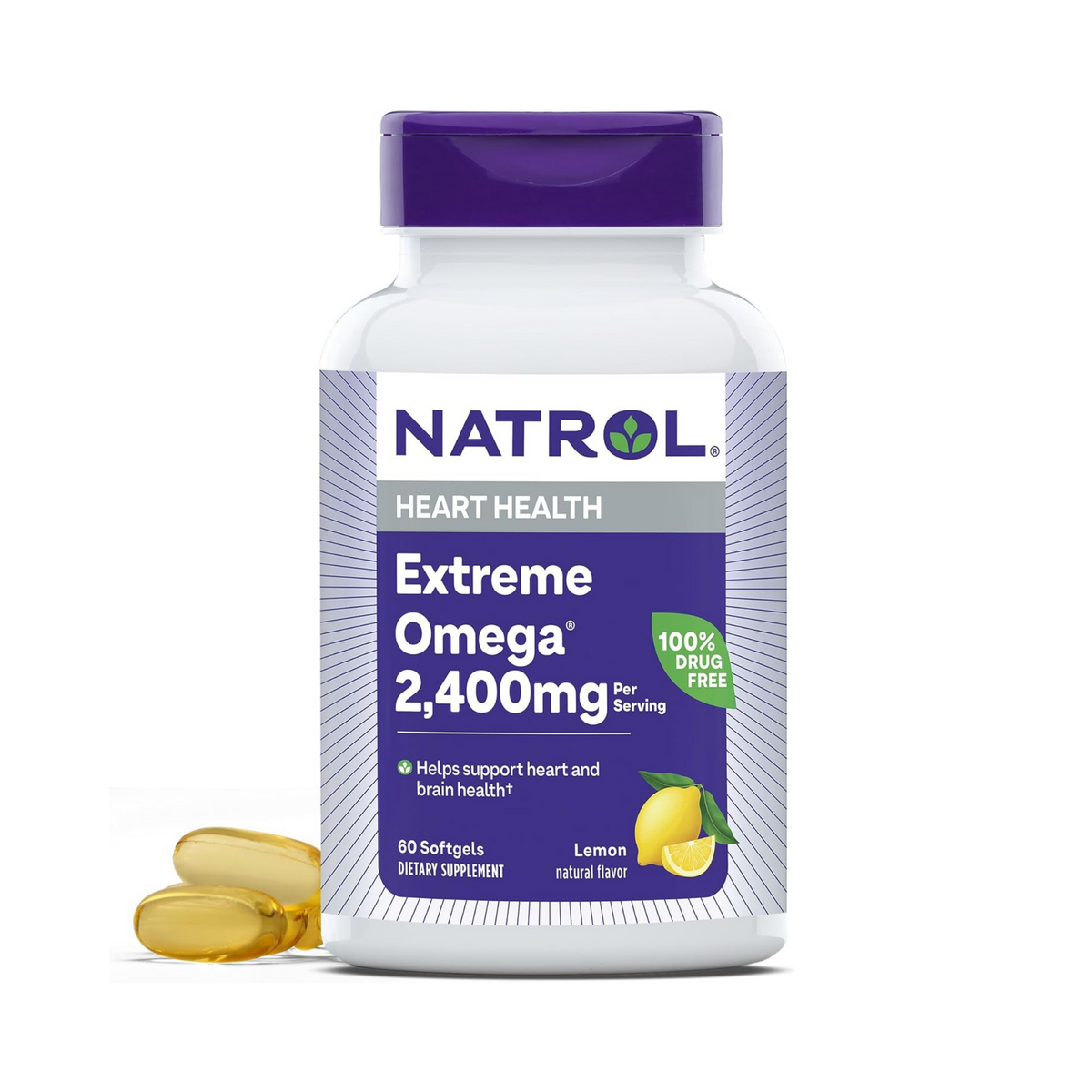 Natrol, Omega-3 Extreme, Lemon 60 Softgels