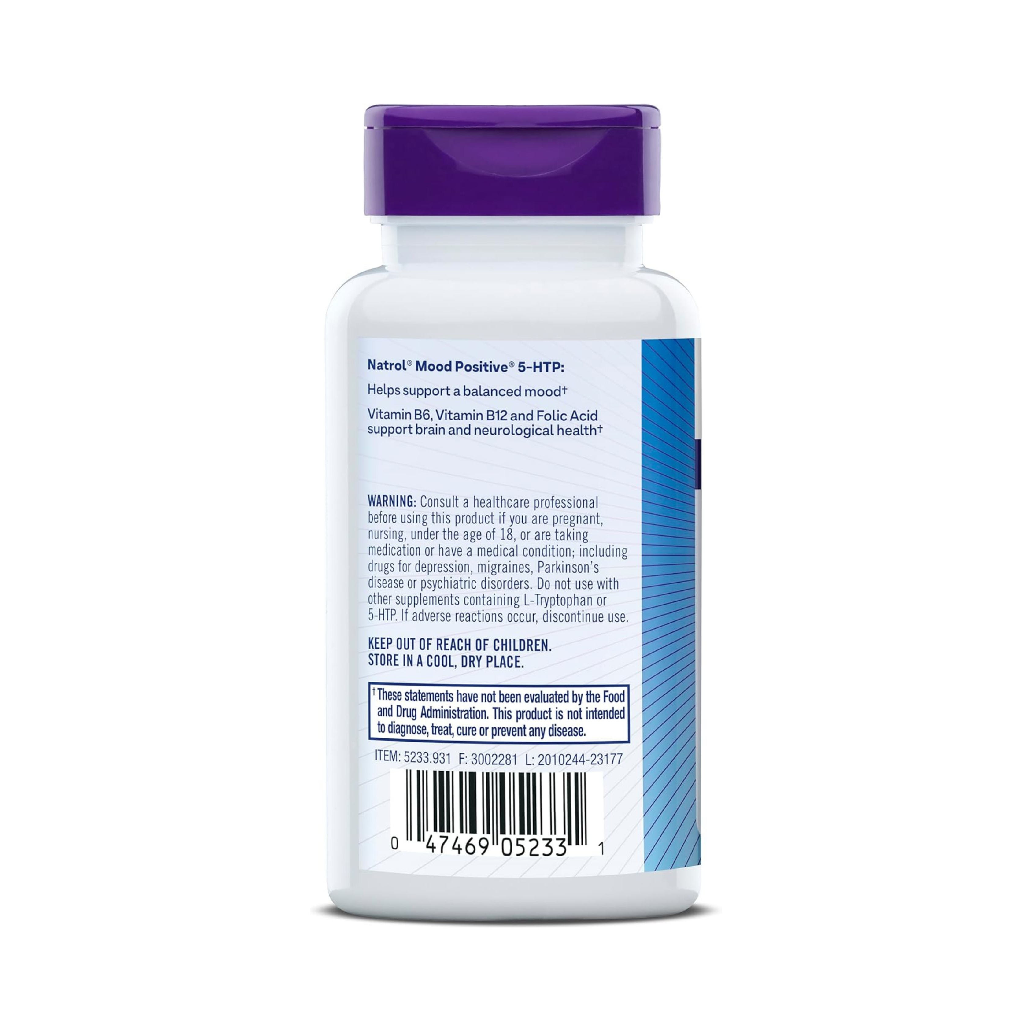 Natrol, Mood Positive 5-HTP, 50 Tablets