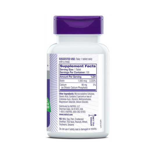Natrol, Biotin, 100 Tablets