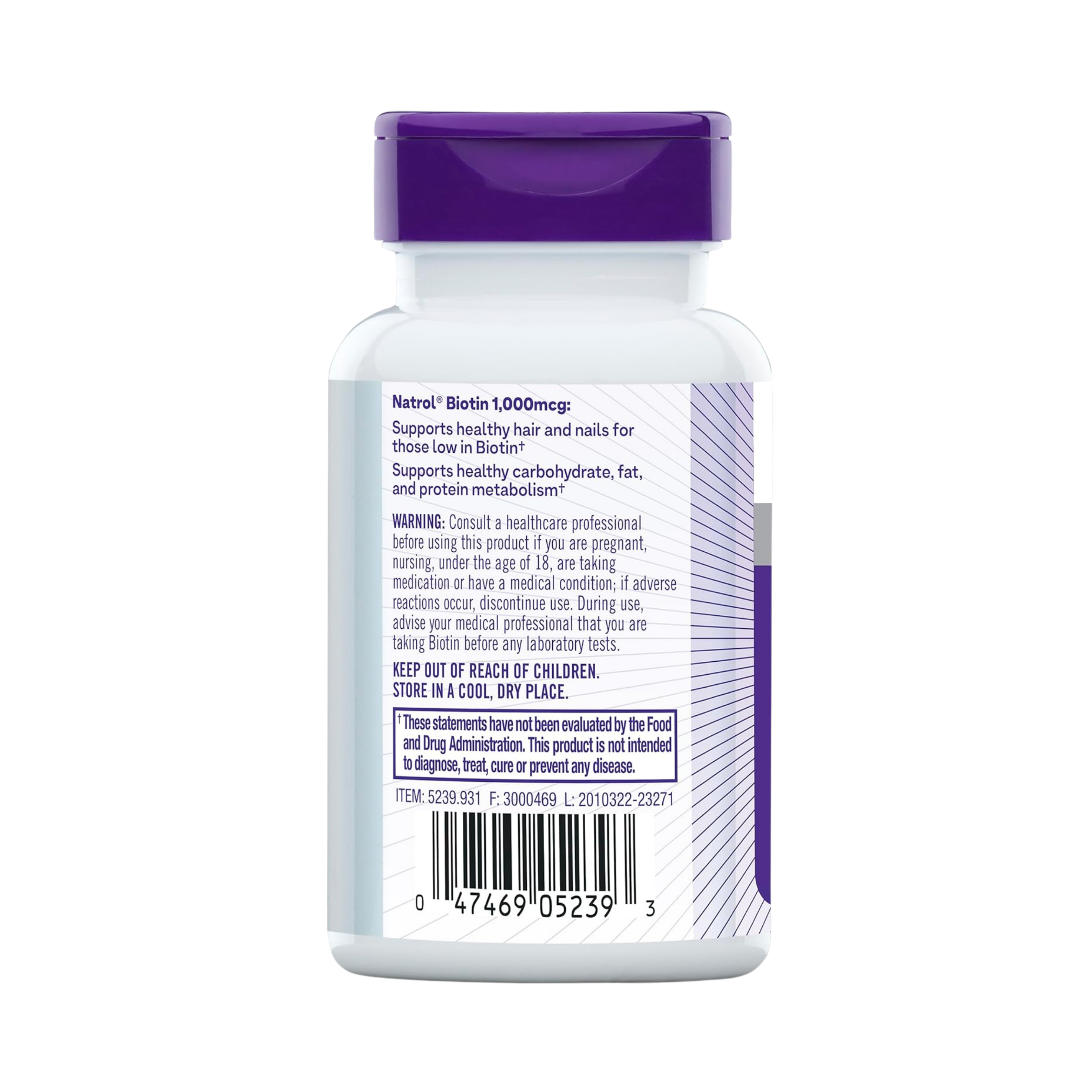 Natrol, Biotin, 100 Tablets
