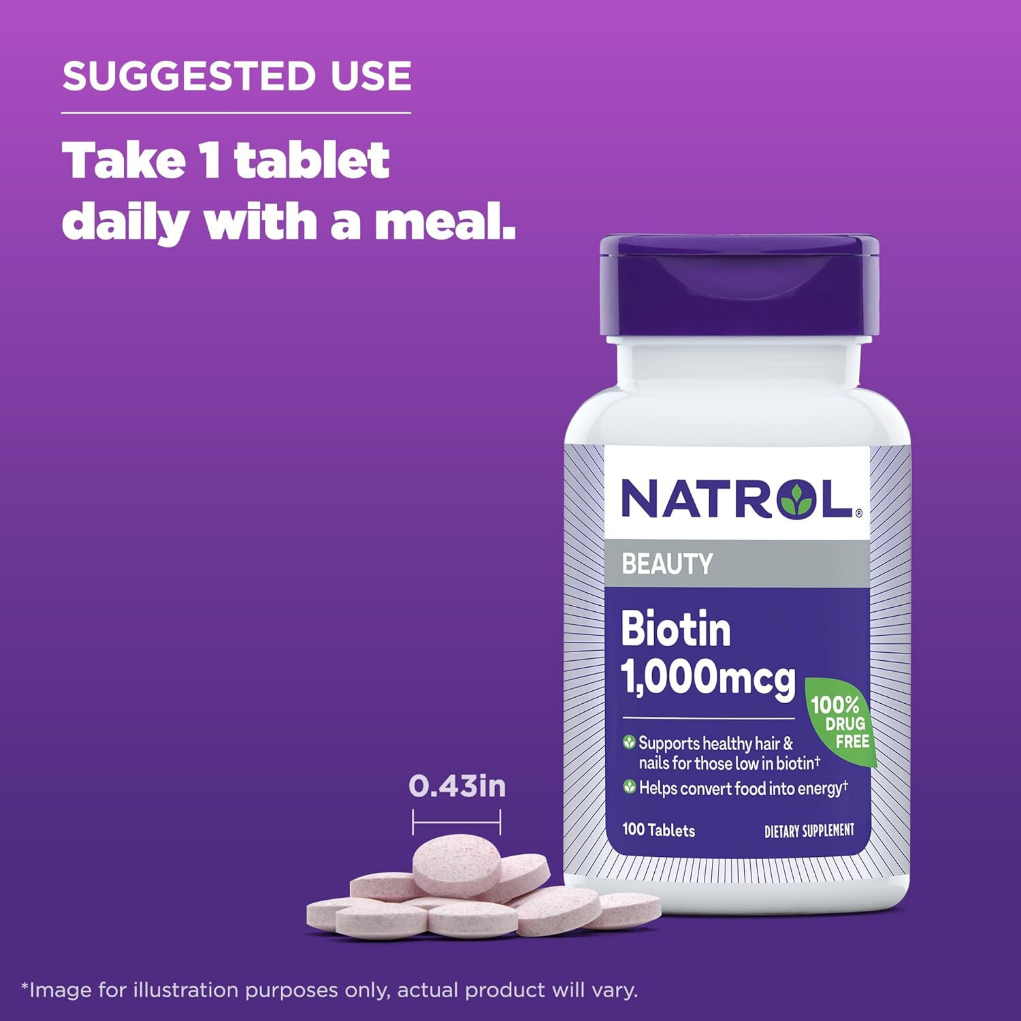Natrol, Biotin, 100 Tablets