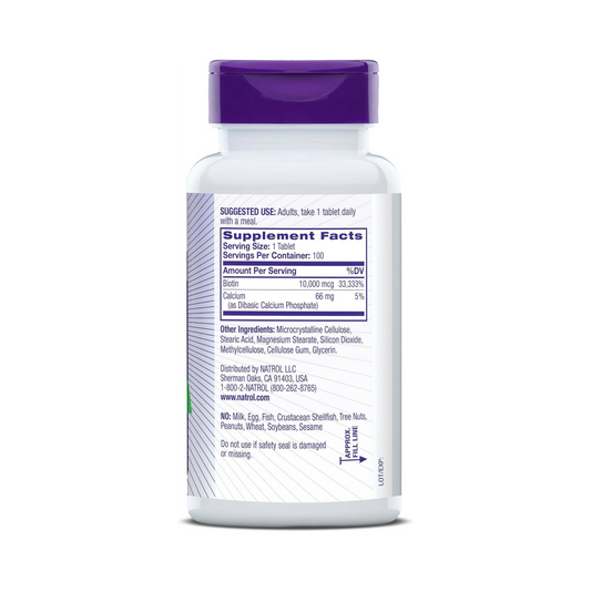 Natrol, Beauty Biotin, 10,000mcg, 100 Tablets