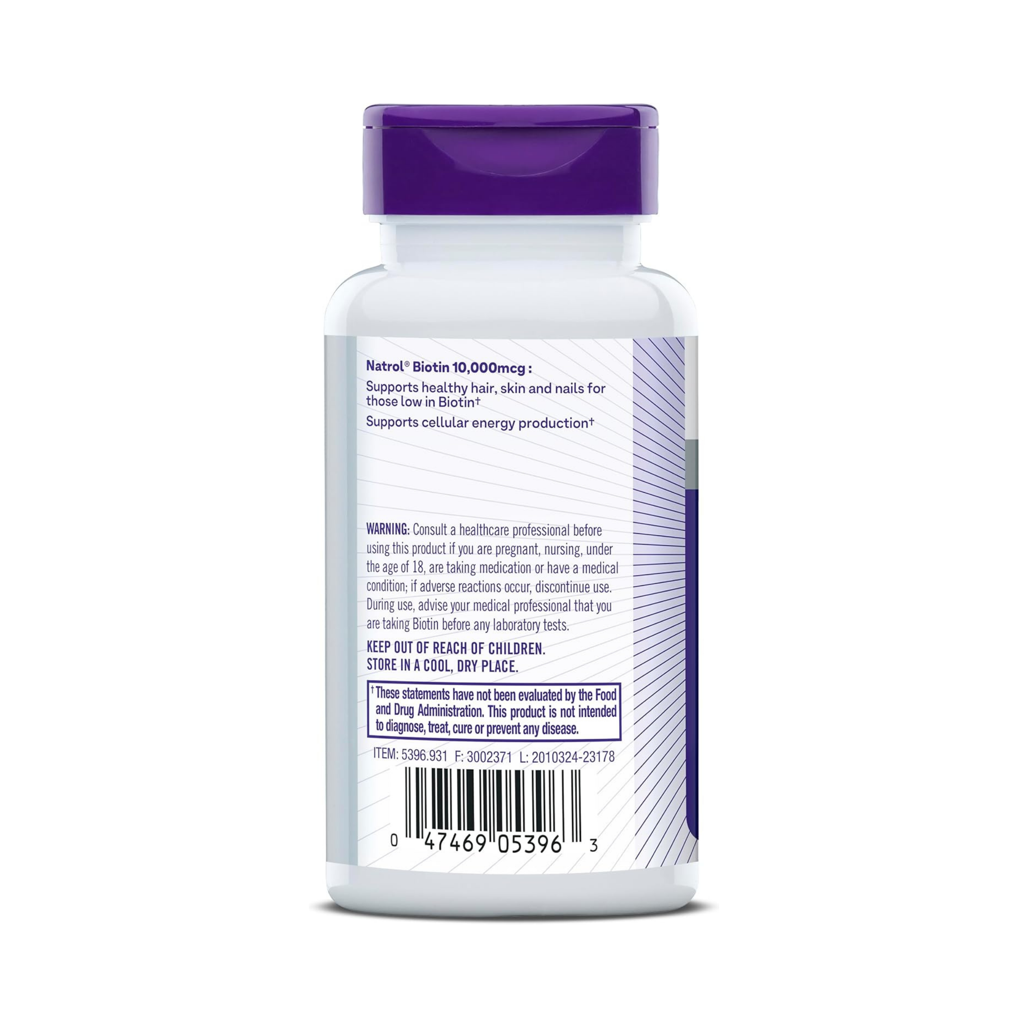 Natrol, Beauty Biotin, 10,000mcg, 100 Tablets